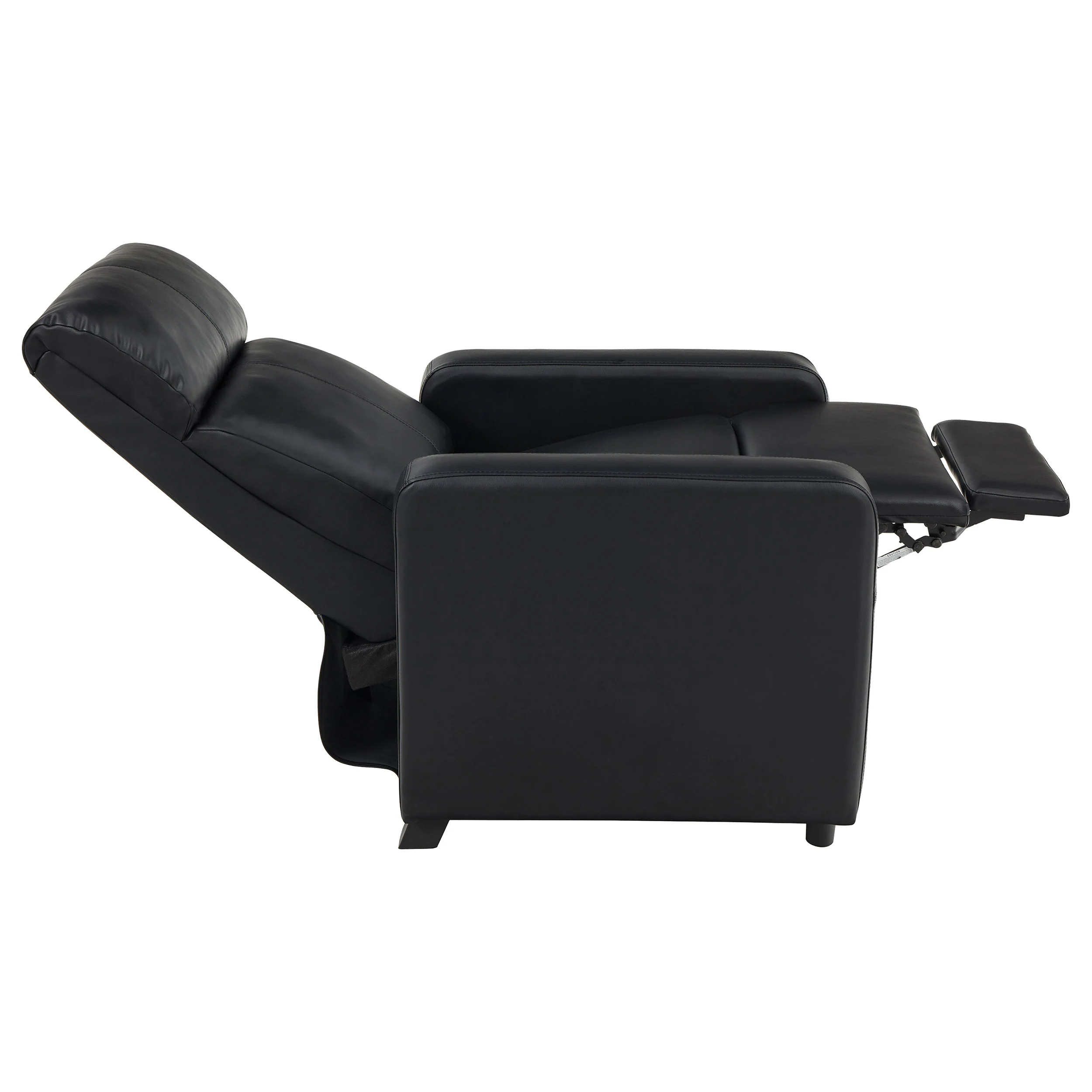 Toohey Upholstered Tufted Recliner - Black Leatherette - Image 11