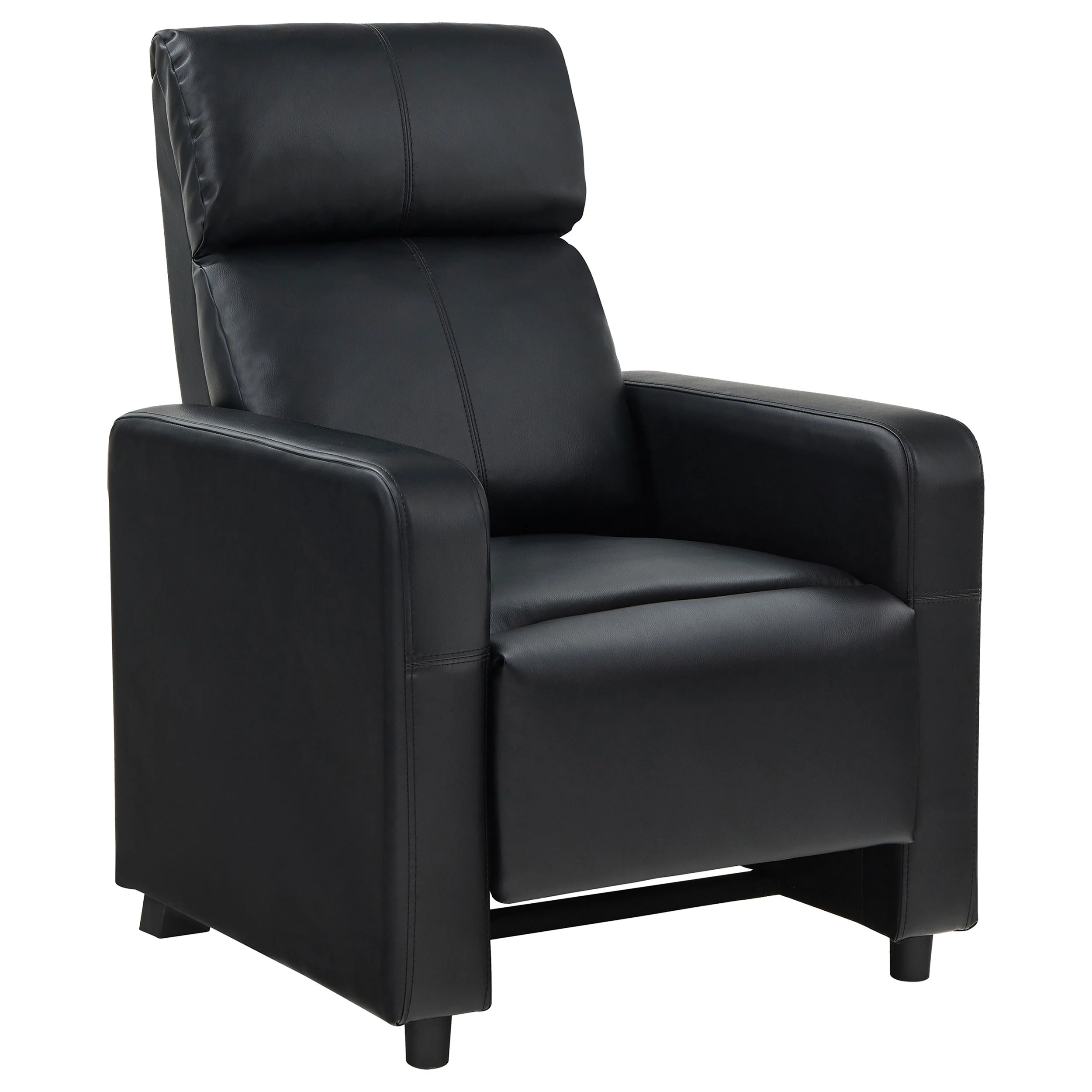Toohey Upholstered Tufted Recliner Living Room Set Black - Image 4