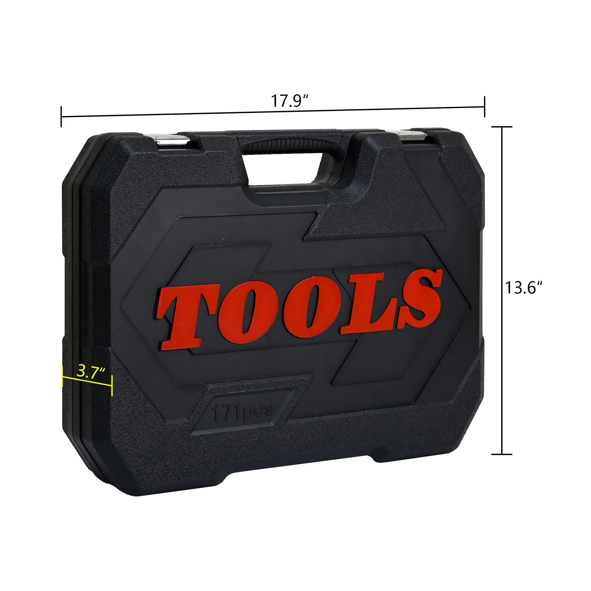 Tool Set Socket And Ratchet Wrench Toolbo 71 Pieces Toolbox Universal Home Car Repair Tool Set For Men Homeowners Diy Enthusiasts And Mechanics - Black - Image 4