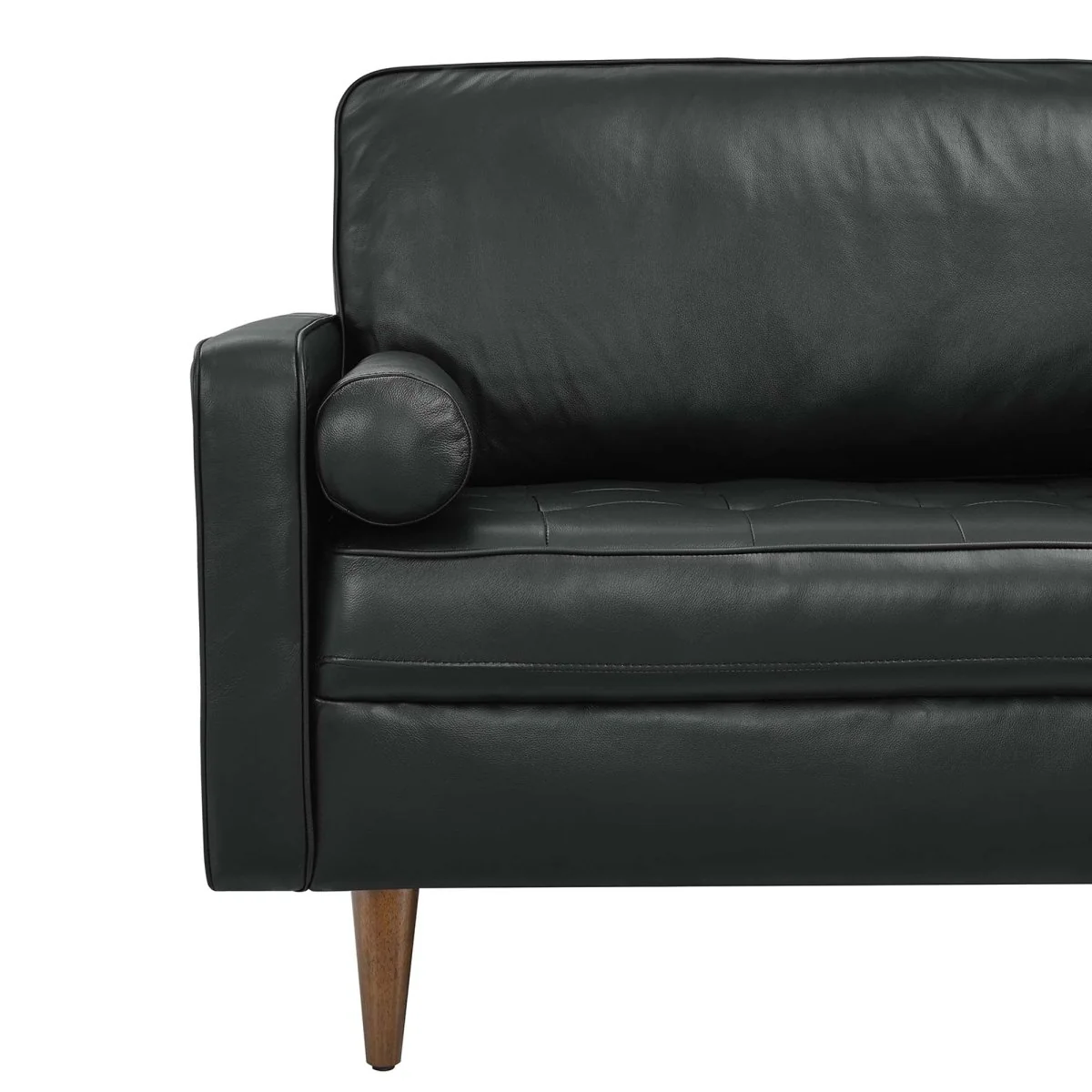 Top Grain Leather 81" Sofa with Biscuit Tufting - Image 5