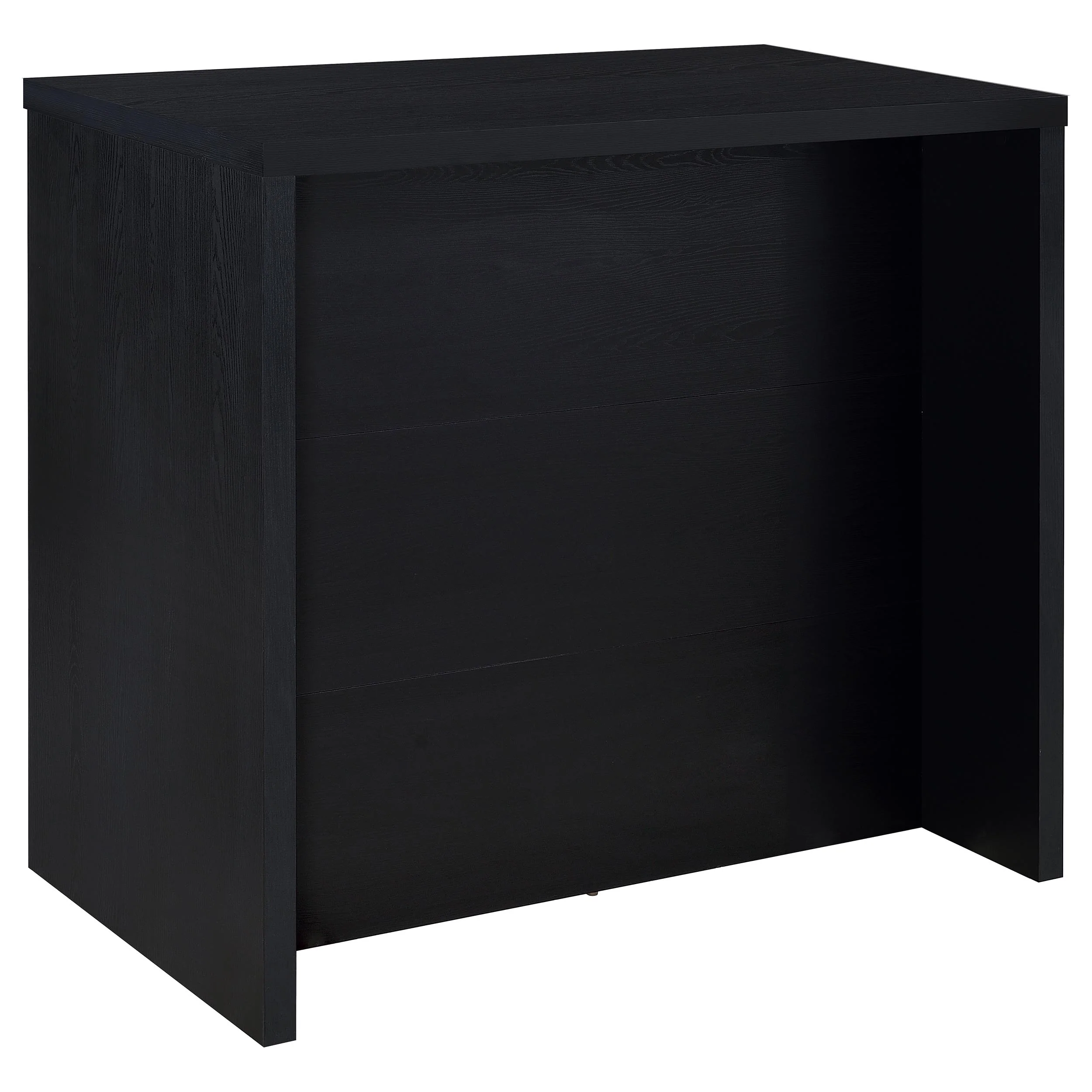 Topanga Engineered Wood Freestanding Home Bar Black - Image 4