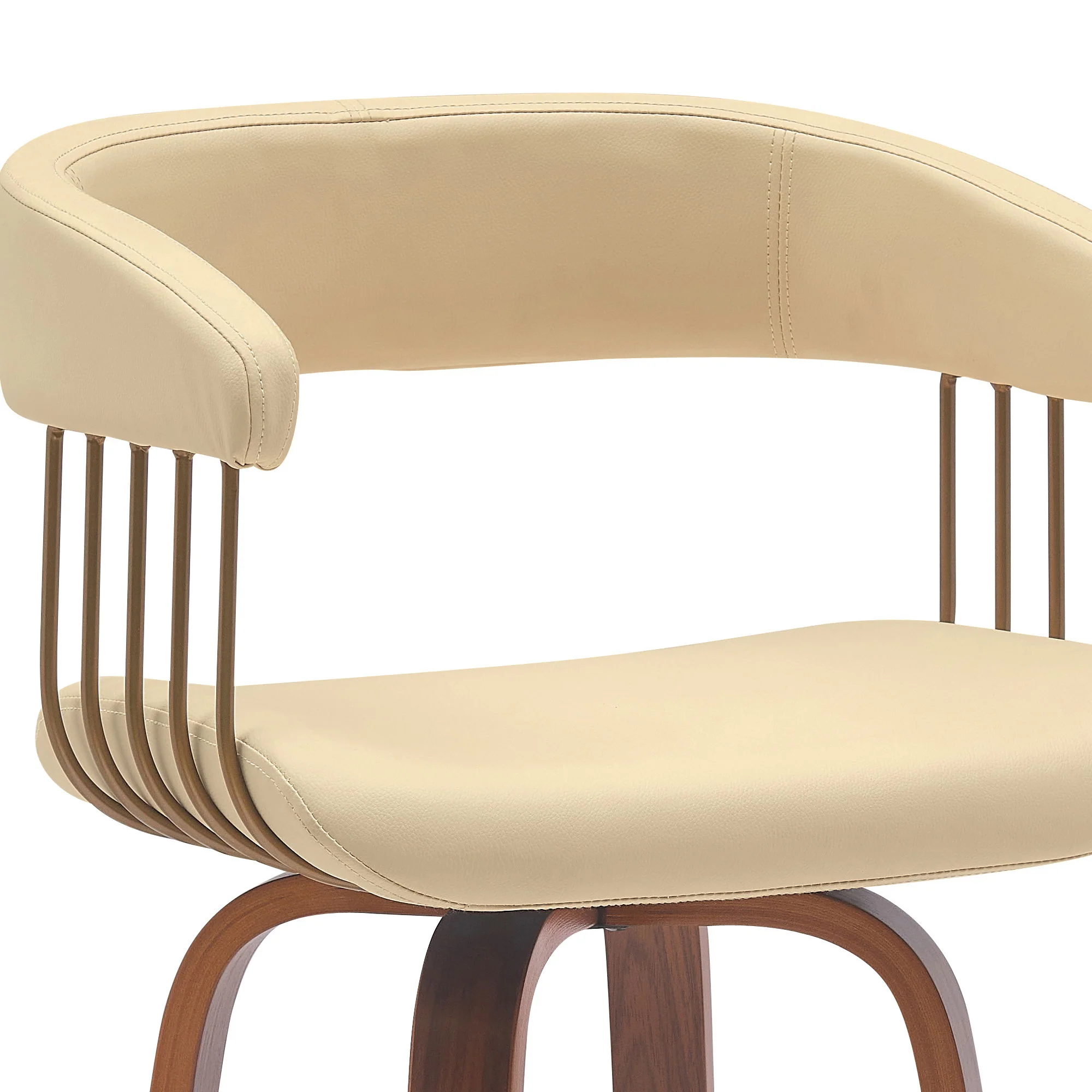 Topanga - Swivel Walnut Wood Stool - Image 30