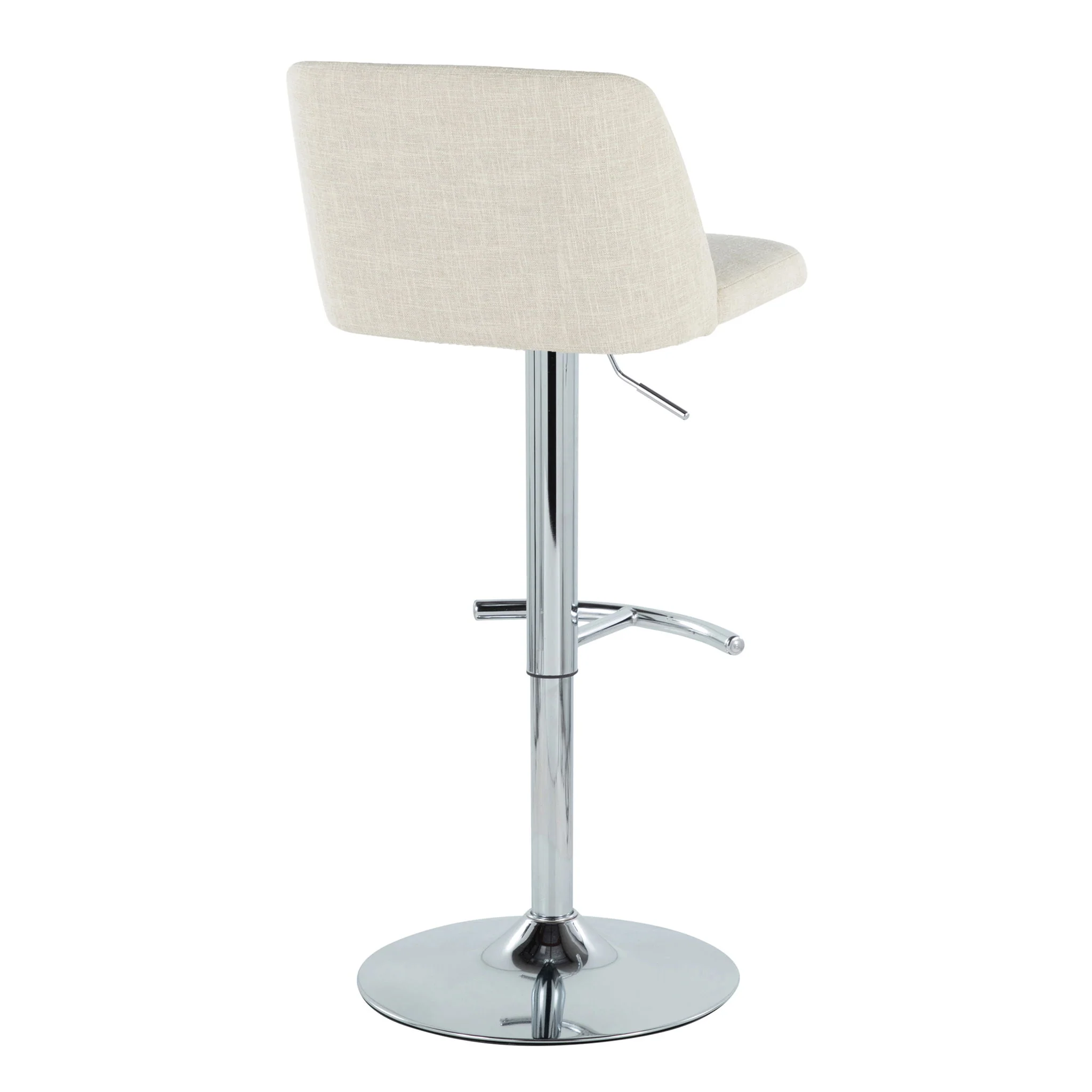 Toriano - Contemporary Adjustable Barstool Swivel With Rounded T Footrest (Set of 2) - Image 12