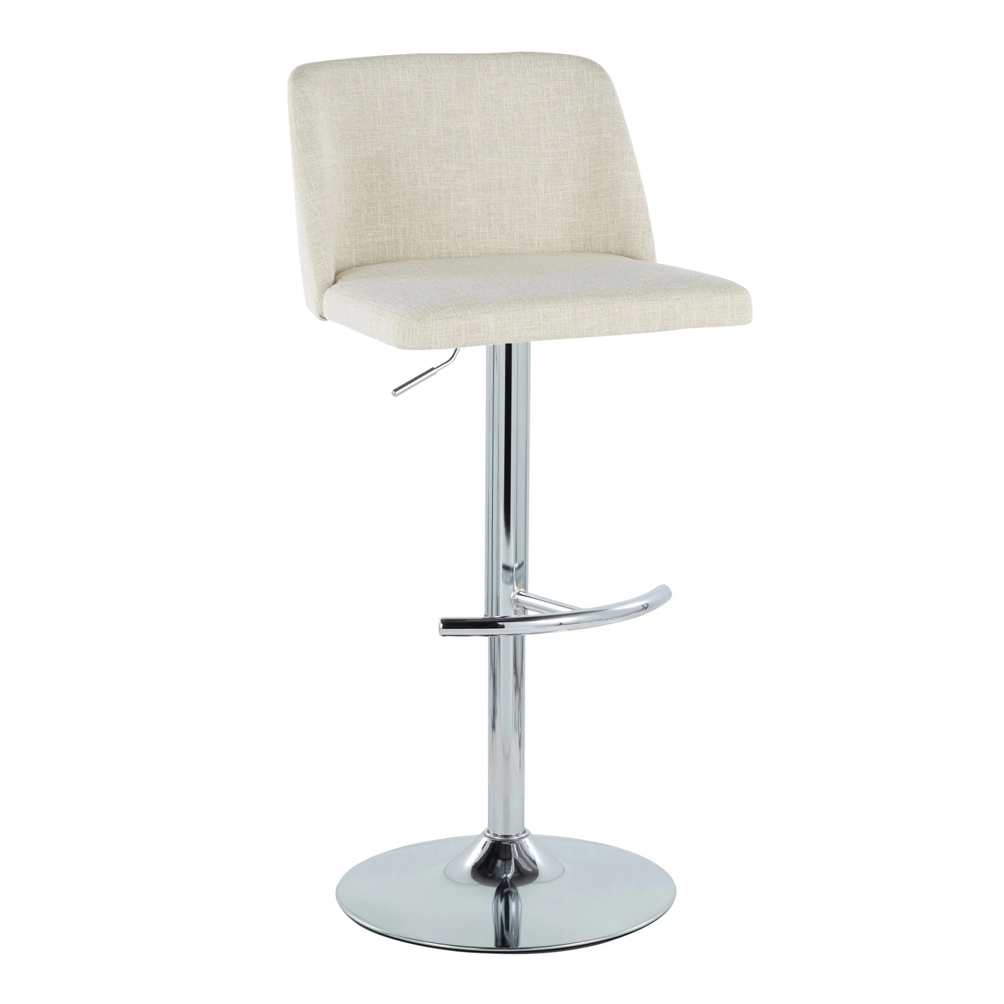 Toriano - Contemporary Adjustable Barstool Swivel With Rounded T Footrest (Set of 2) - Image 8