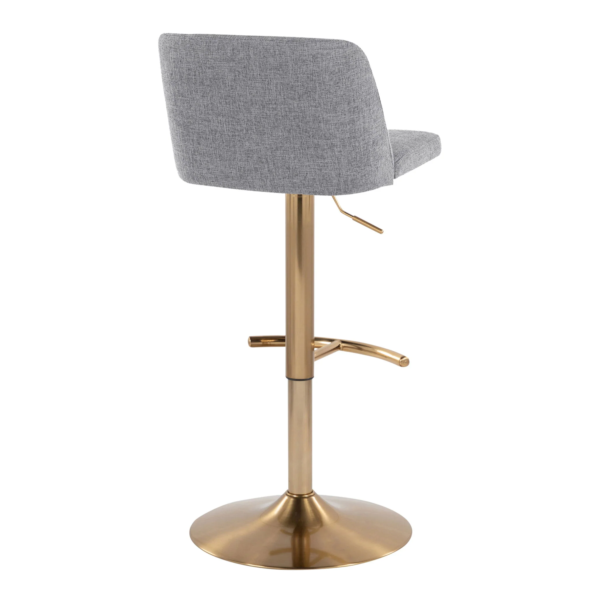 Toriano - Contemporary Adjustable Barstool With Swivel With Rounded T Footrest (Set of 2) - Image 12