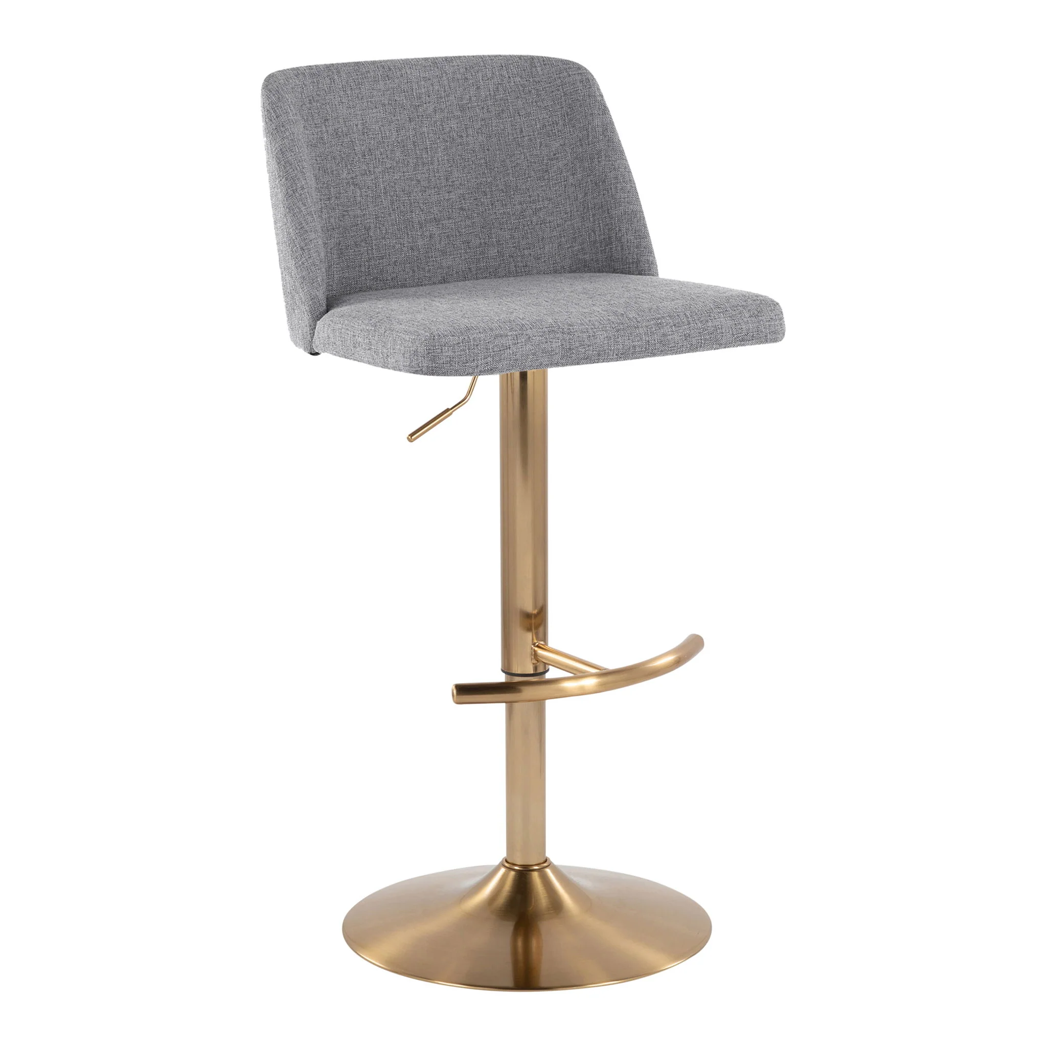 Toriano - Contemporary Adjustable Barstool With Swivel With Rounded T Footrest (Set of 2) - Image 13
