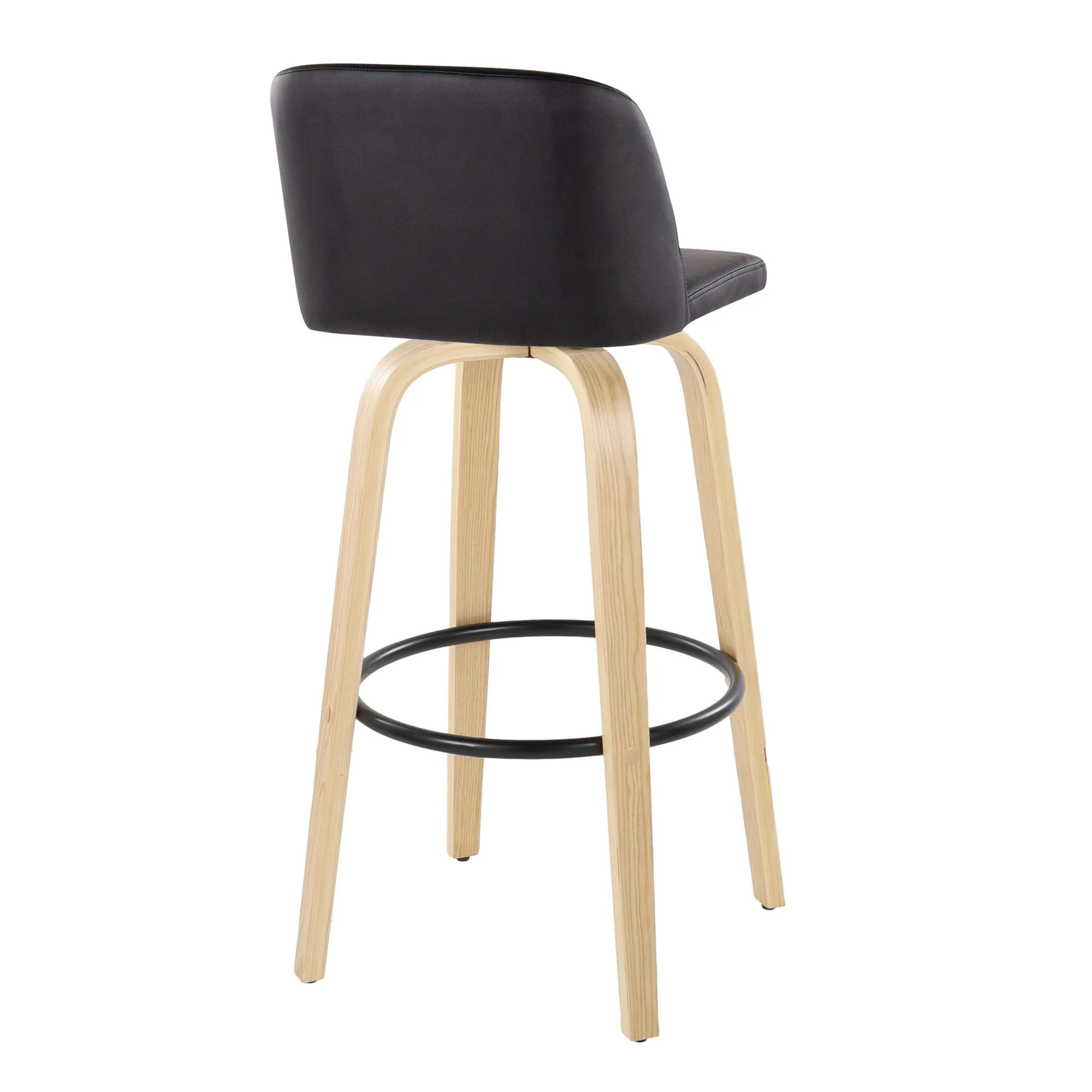 Toriano - Contemporary Fixed Height Barstool Swivel And Round Footrest (Set of 2) - Image 14