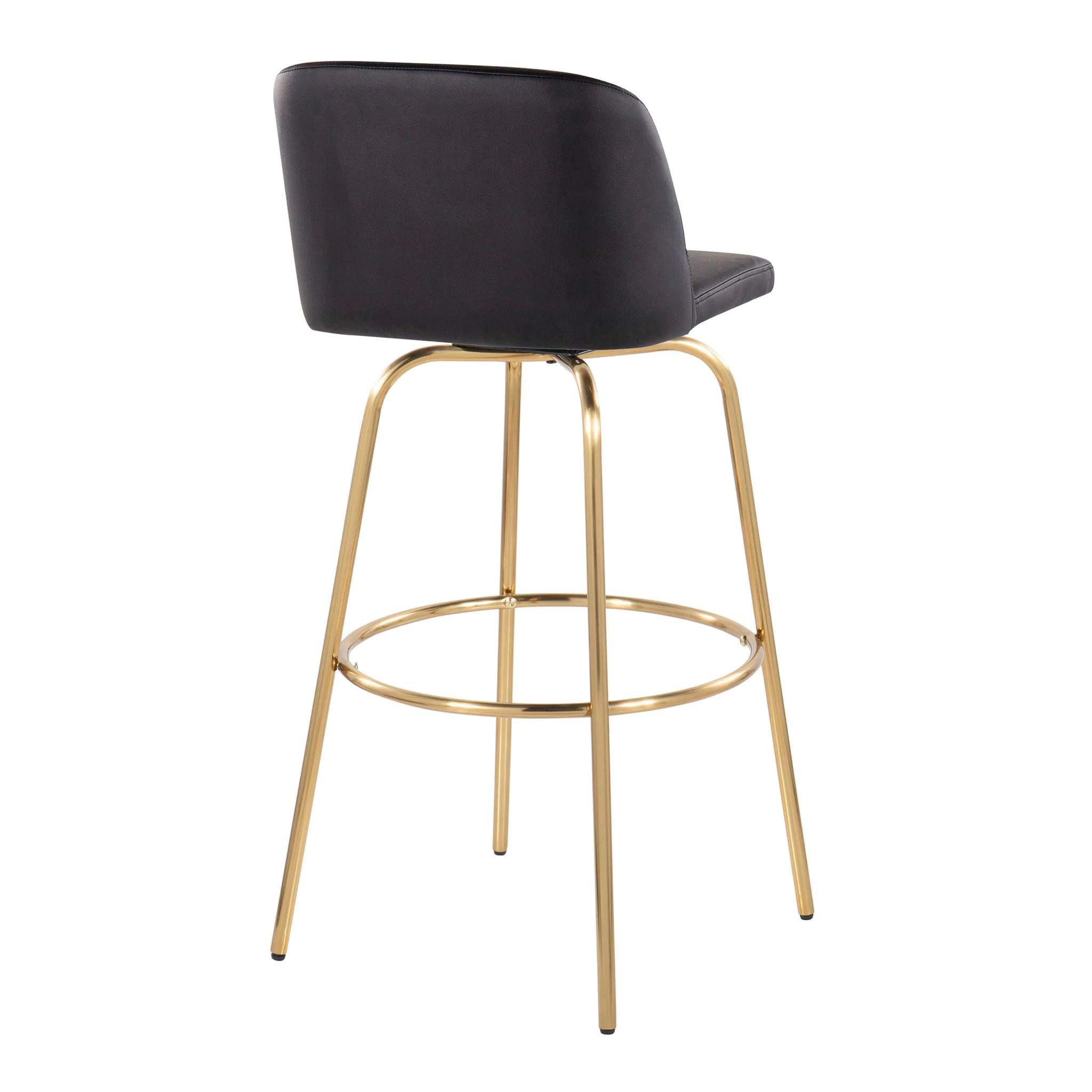 Toriano - Contemporary Fixed Height Barstool With Swivel And Round Footrest (Set of 2) - Image 12