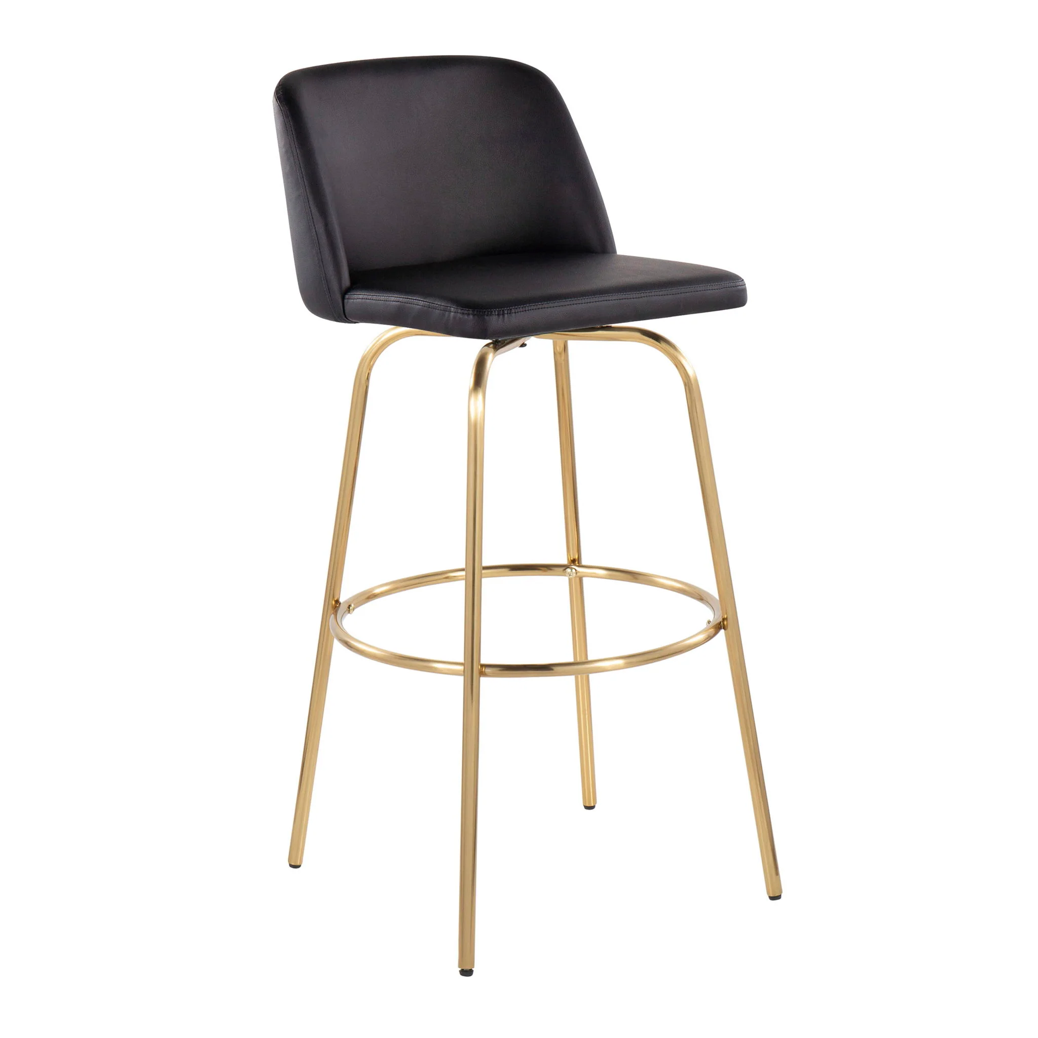 Toriano - Contemporary Fixed Height Barstool With Swivel And Round Footrest (Set of 2) - Image 13