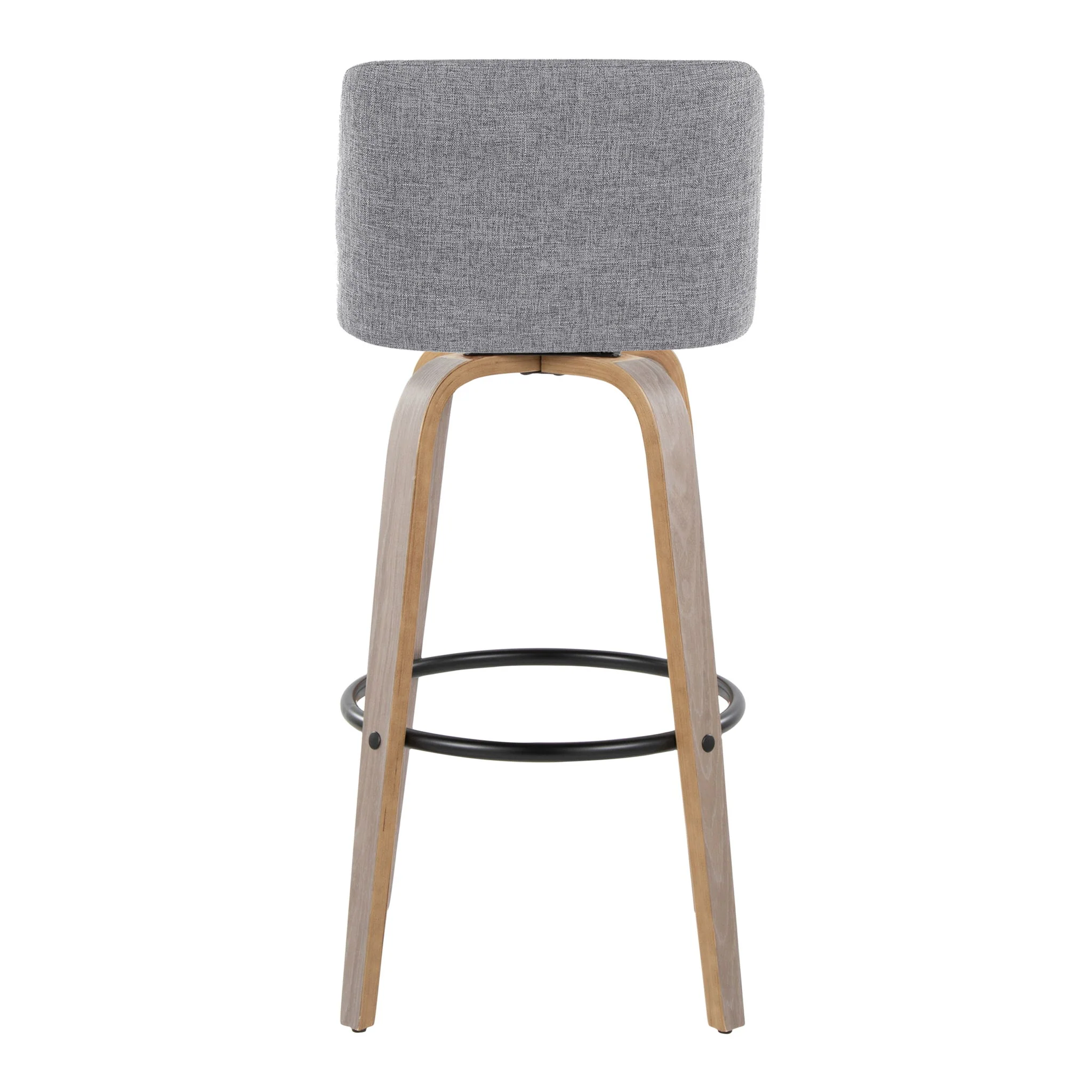 Toriano - Contemporary Fixed Height Barstool With Swivel With Round Footrest Comfort And Style (Set of 2) - Image 3