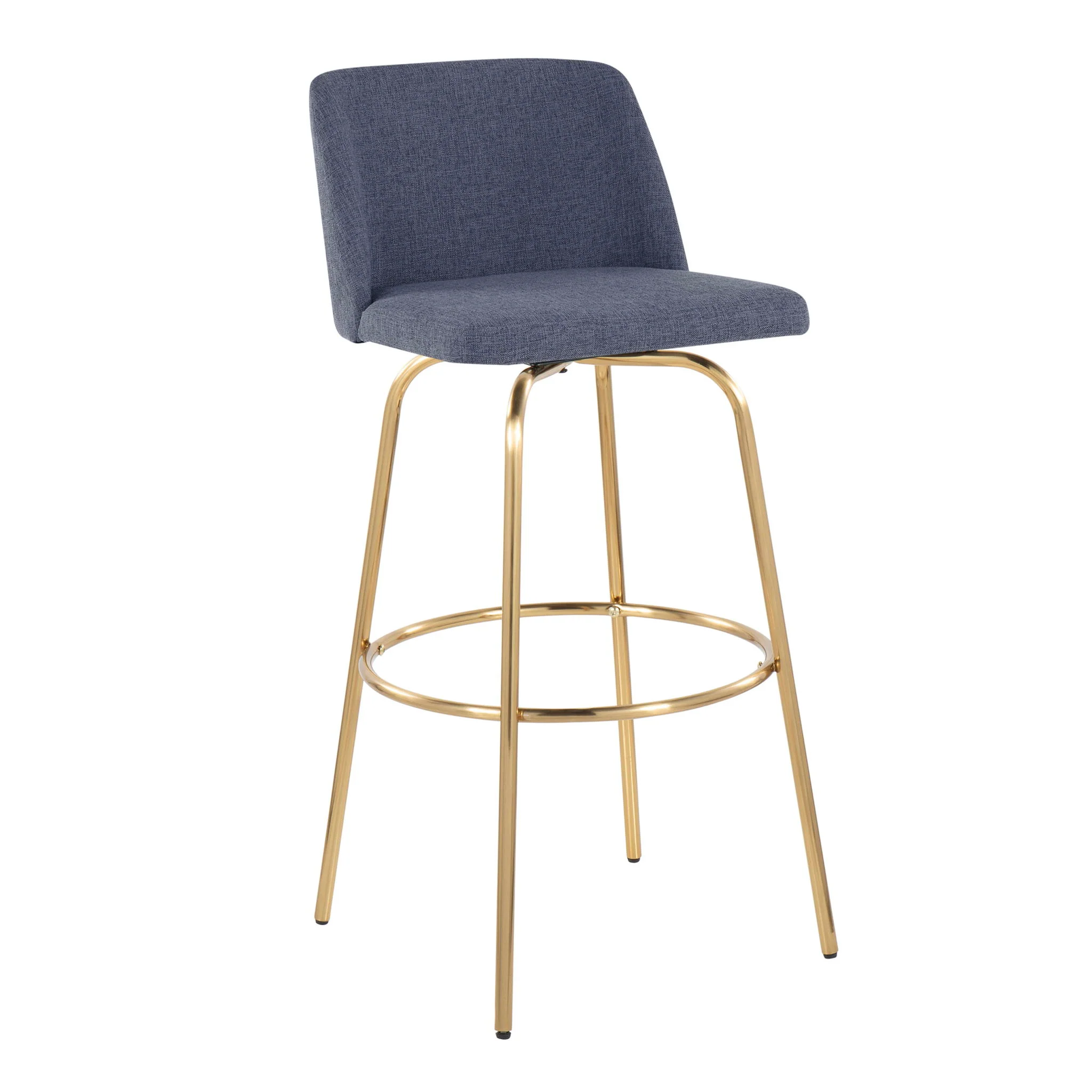 Toriano - Contemporary Fixed Height Barstool With Swivel With Round Footrest (Set of 2) - Image 9