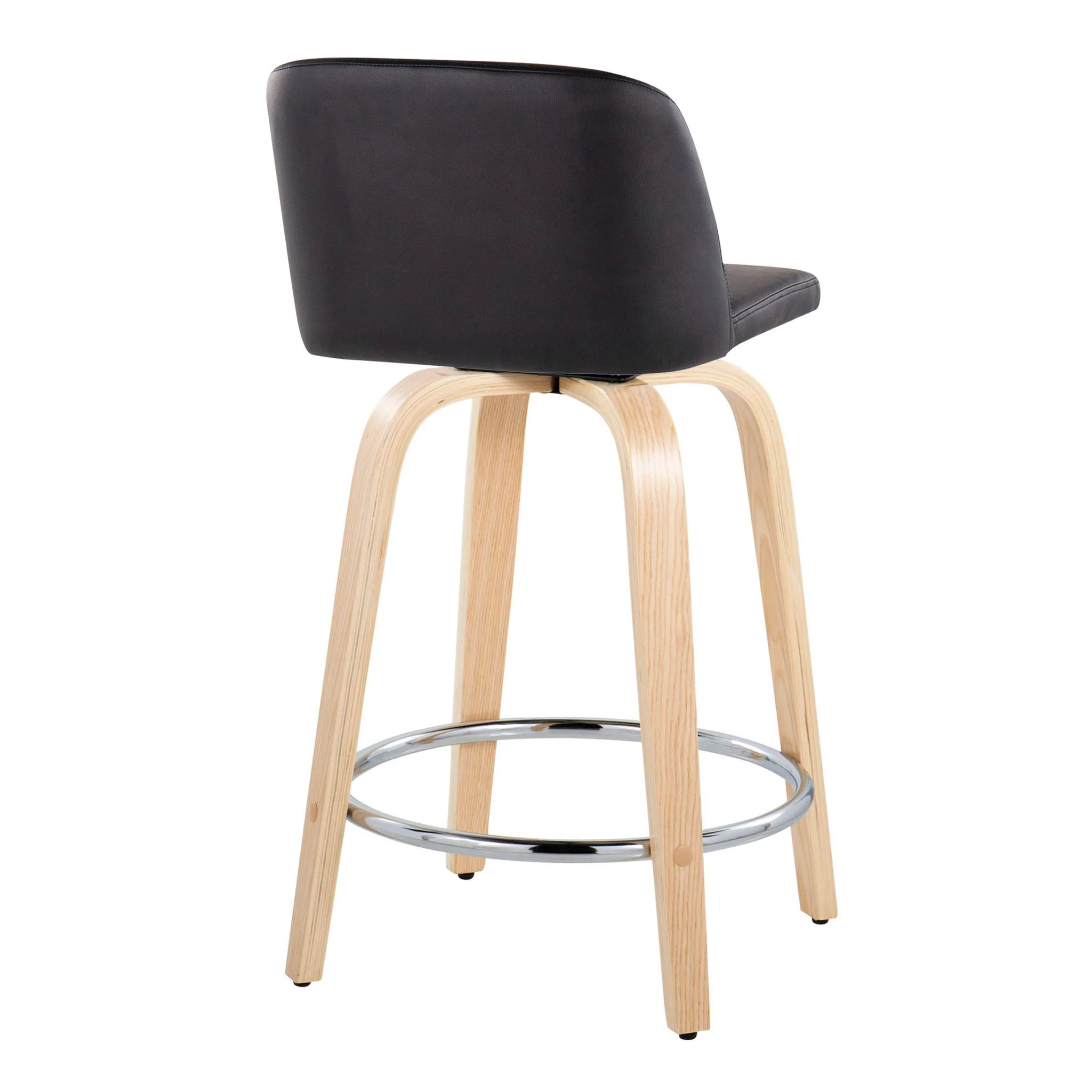 Toriano - Contemporary Fixed Height Counter Stool & Swivel And Round Footrest (Set of 2) - Image 11