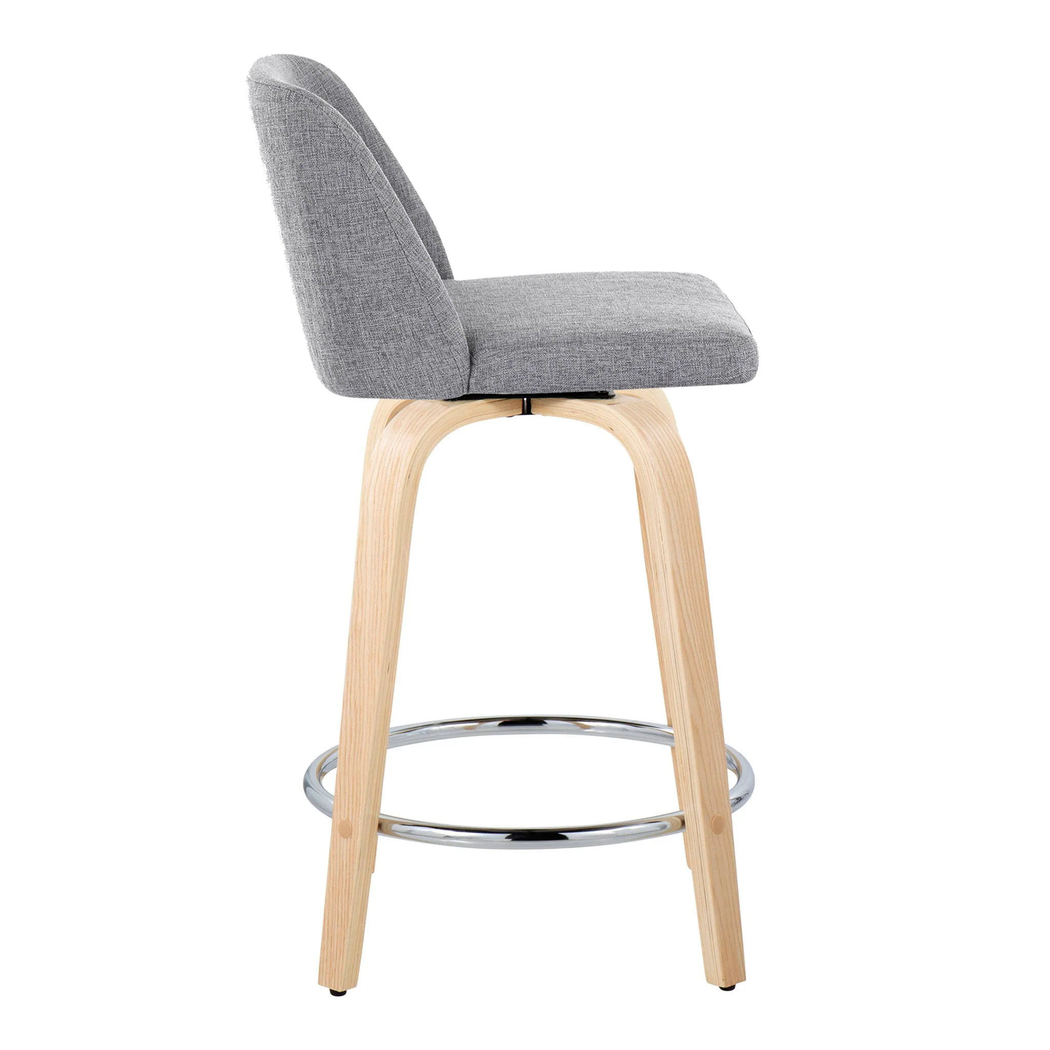 Toriano - Contemporary Fixed Height Counter Stool & Swivel And Round Footrest (Set of 2) - Image 14