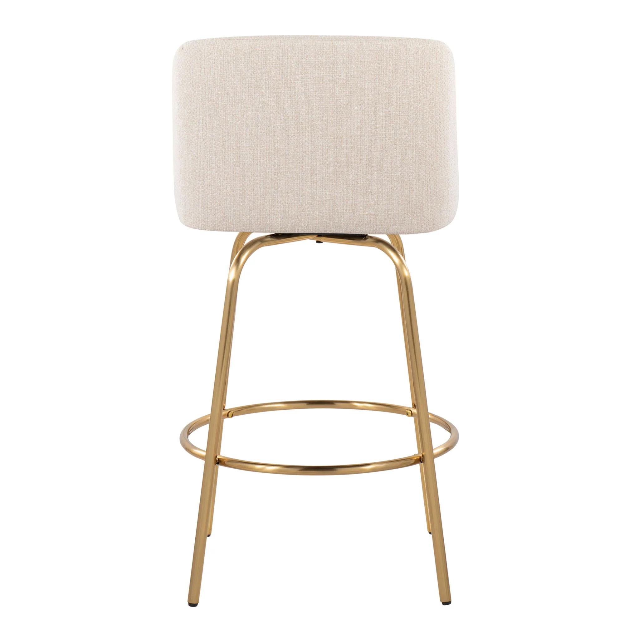 Toriano - Contemporary, Fixed Height Counter Stool With Swivel With Round Footrest (Set of 2) - Image 34