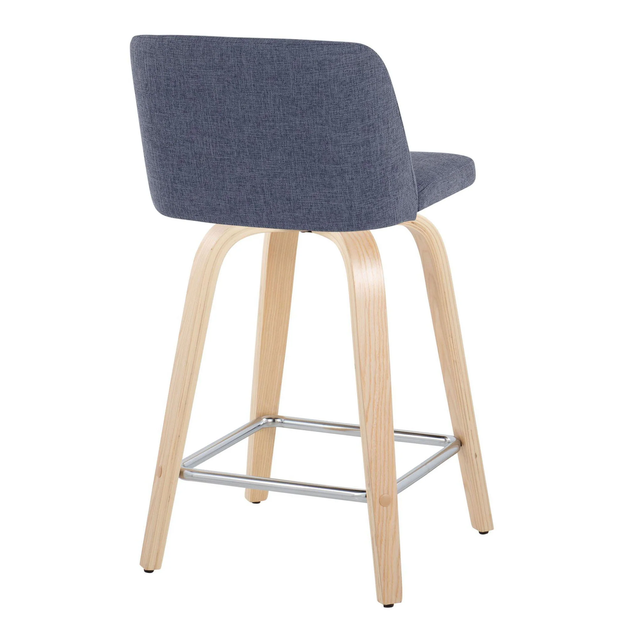 Toriano - Contemporary Fixed Height Counter Stool With Swivel With Square Footrest (Set of 2) - Image 21