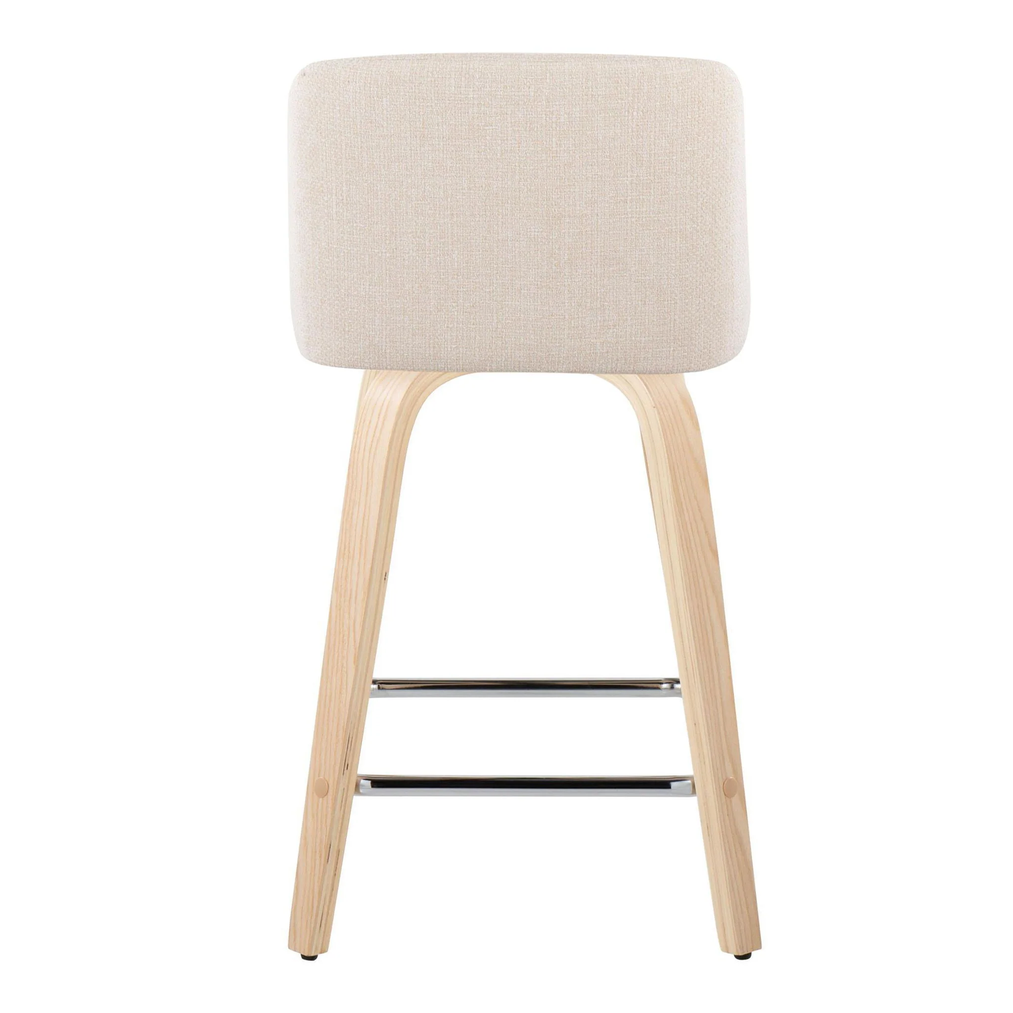 Toriano - Contemporary Fixed Height Counter Stool With Swivel With Square Footrest (Set of 2) - Image 25