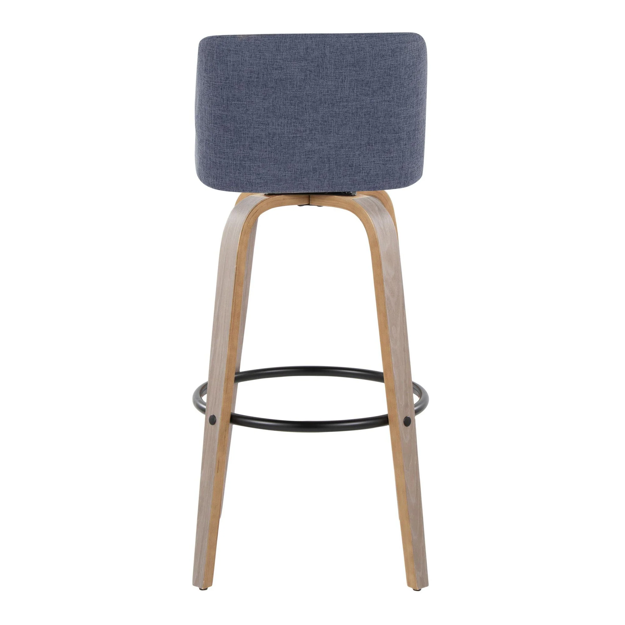 Toriano - Fixed Height Contemporary Barstool With Swivel With Round Footrest (Set of 2) - Image 9