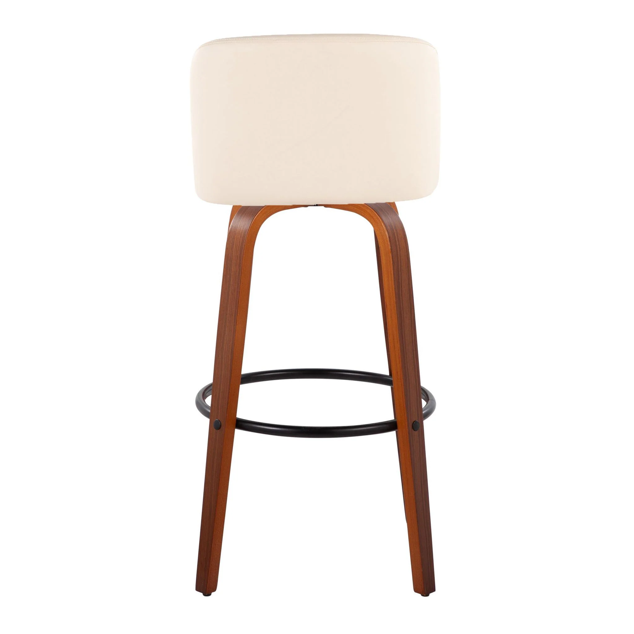 Toriano - Mid Century Modern Fixed Height Barstool Swivel And Round Footrest (Set of 2) - Image 30