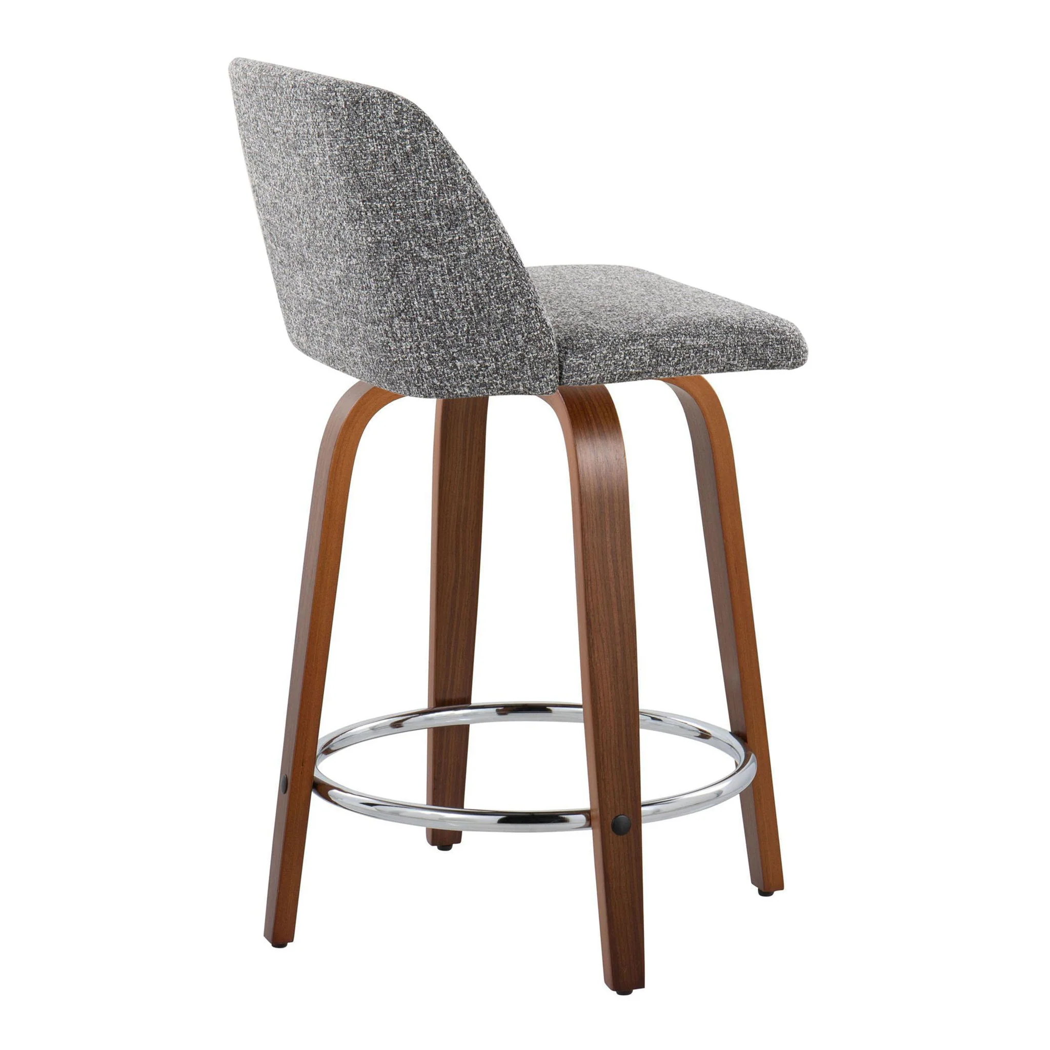 Toriano - Mid Century Modern Fixed Height Counter Stool With Swivel With Round Footrest (Set of 2) - Image 32