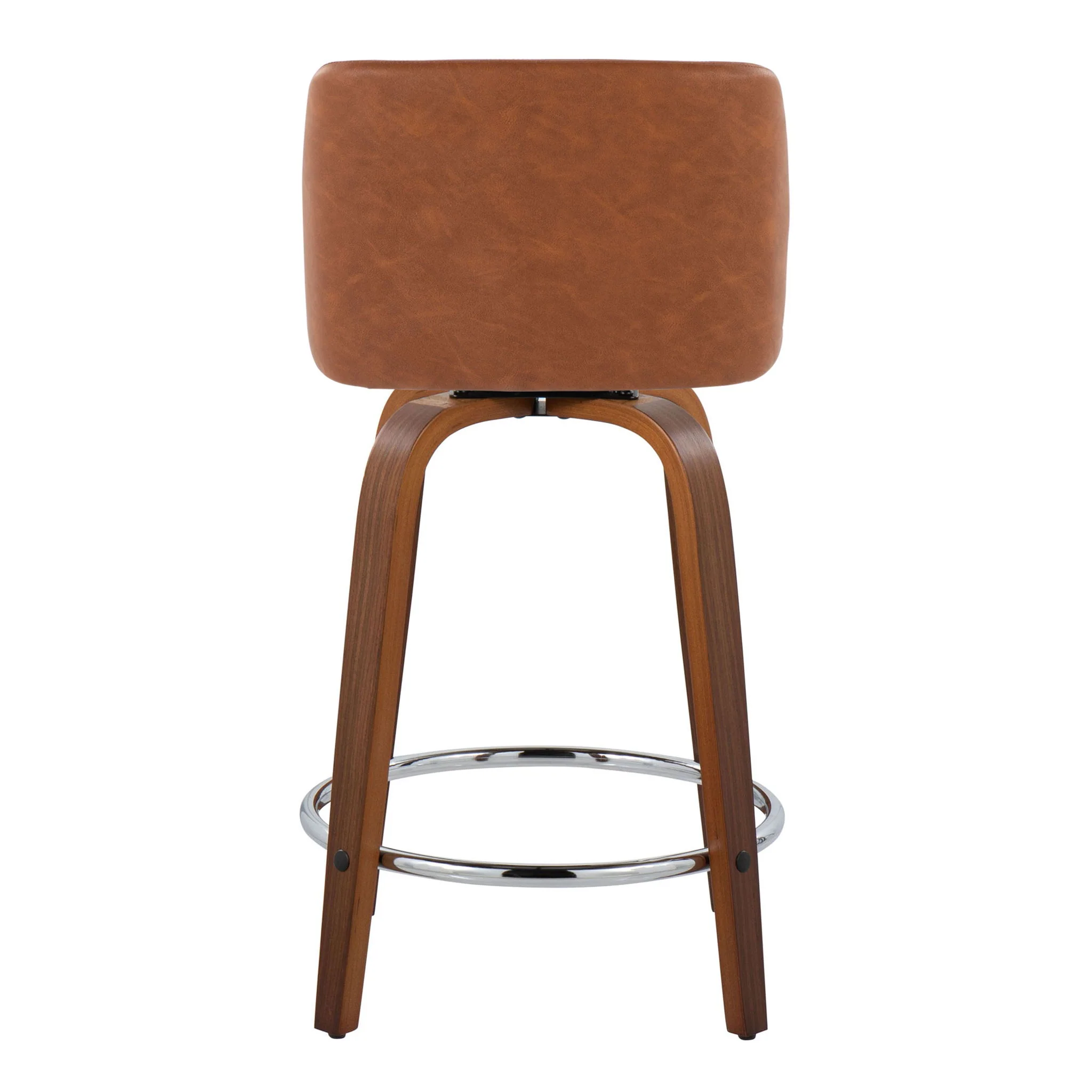 Toriano - Mid Century Modern Fixed Height Counter Stool With Swivel With Round Footrest (Set of 2) - Image 35