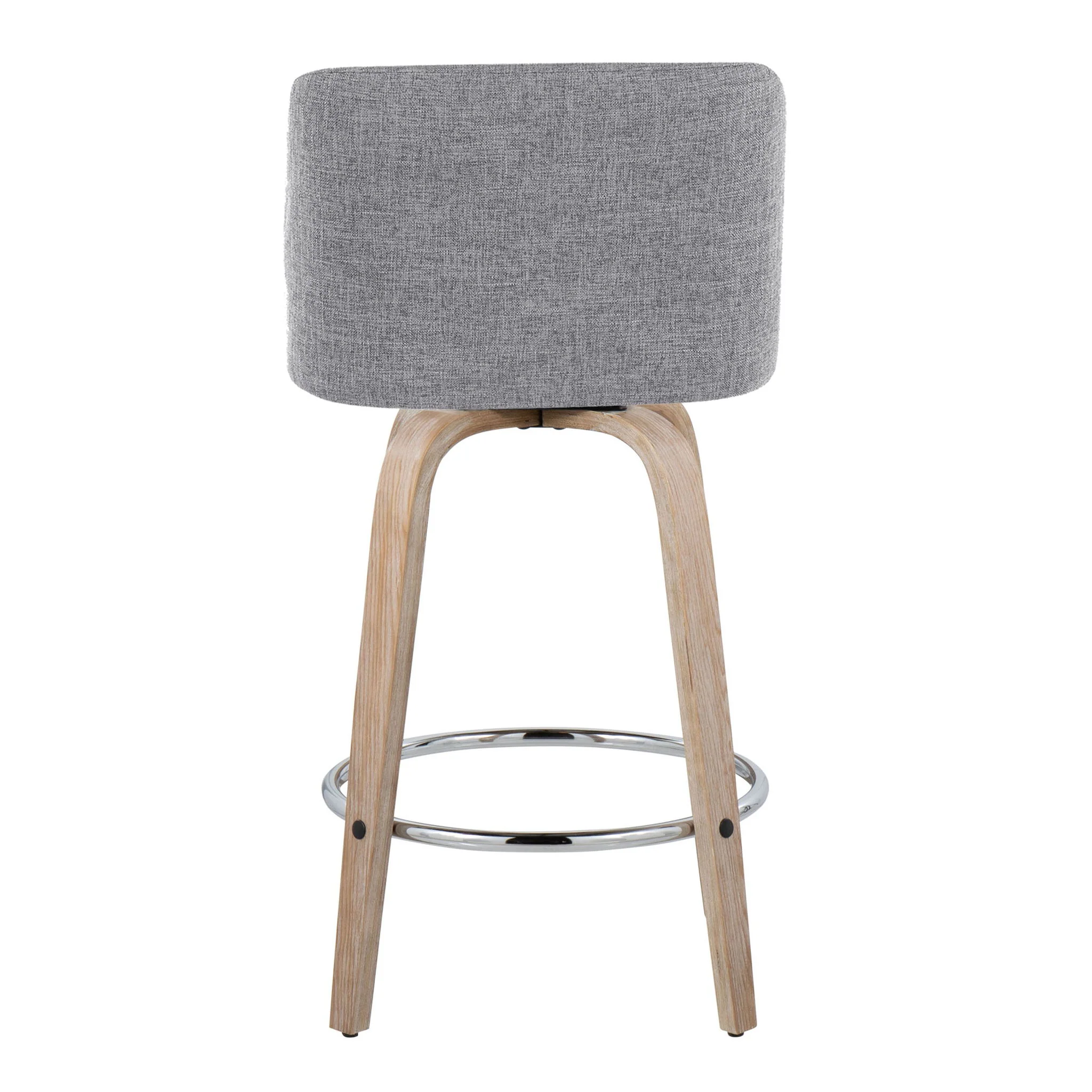 Toriano - Modern Design Fixed Height Counter Stool With Swivel With Round Footrest (Set of 2) - Image 10