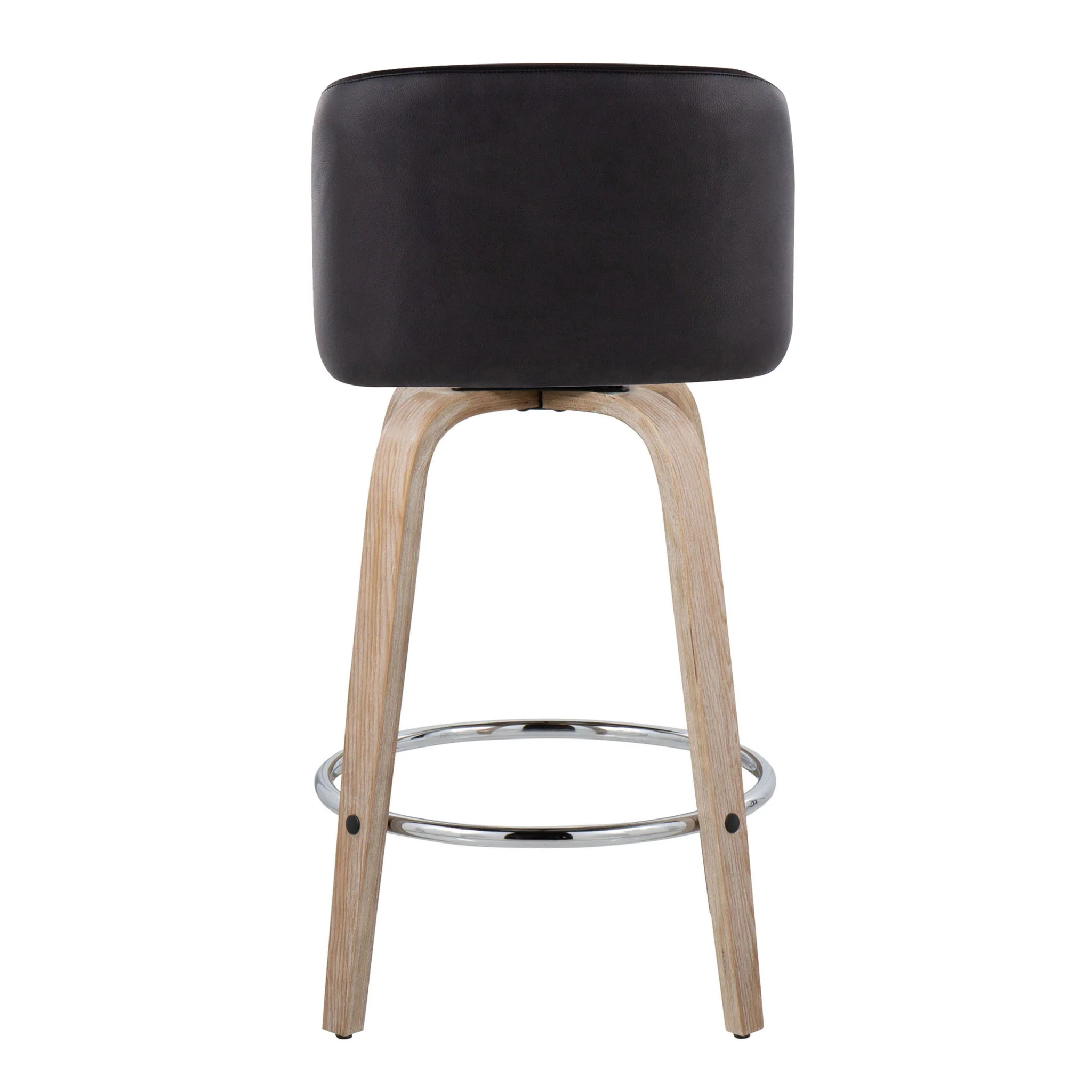 Toriano - Modern Design Fixed Height Counter Stool With Swivel With Round Footrest (Set of 2) - Image 13