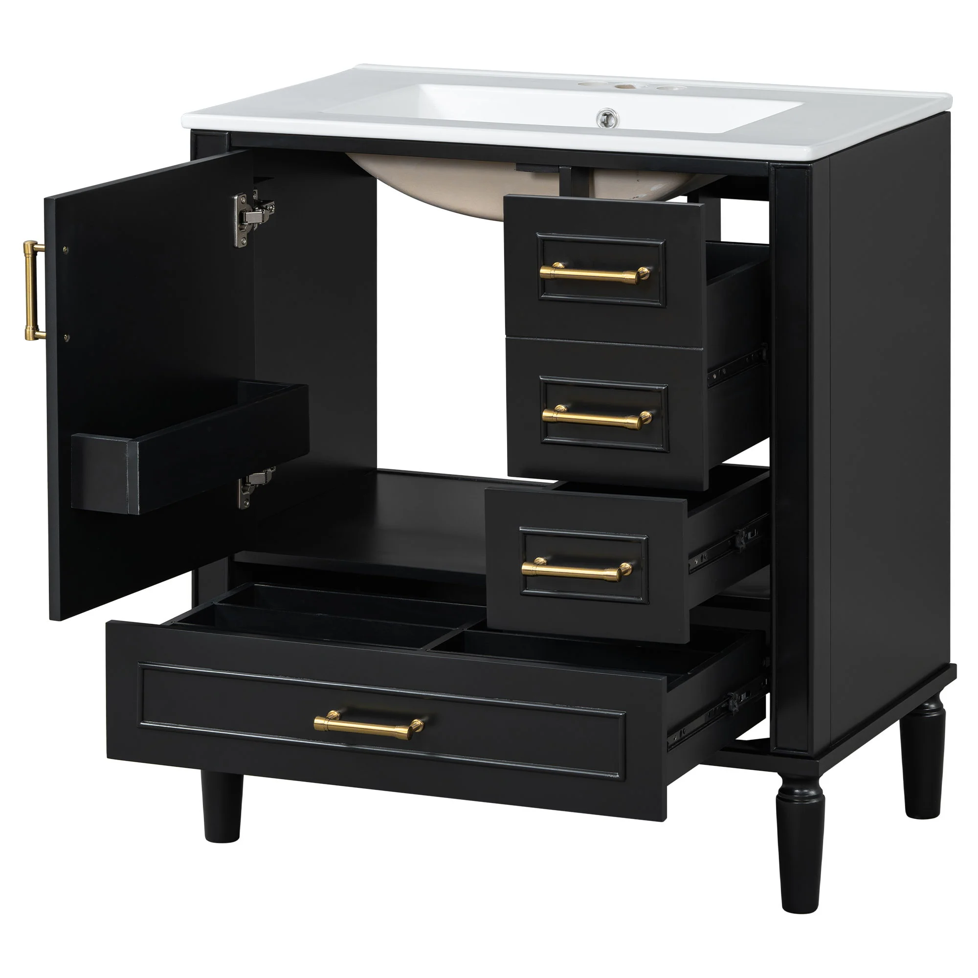 Traditional Bathroom Vanity Set With Soft Close Doors - Image 51