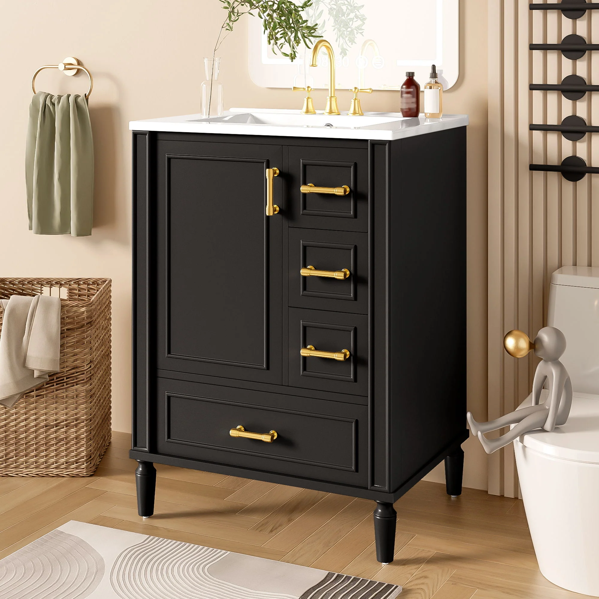 Traditional Bathroom Vanity Set With Soft Close Doors - Image 58