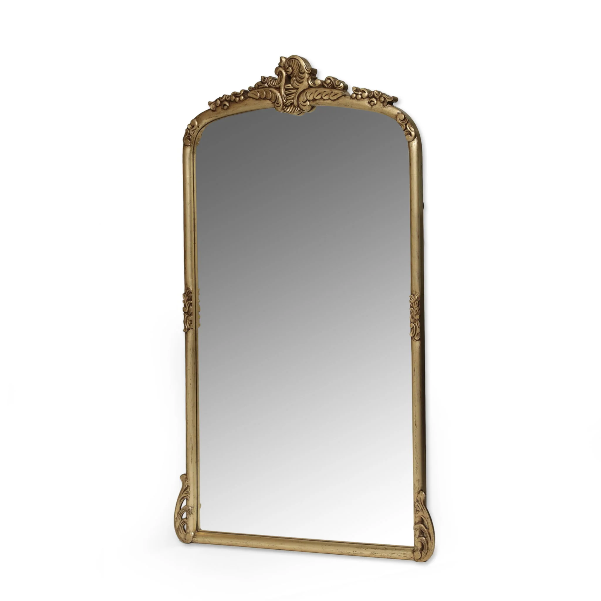 Traditional Handcrafted Over Mantle Mirror - Antique Gold - Image 5