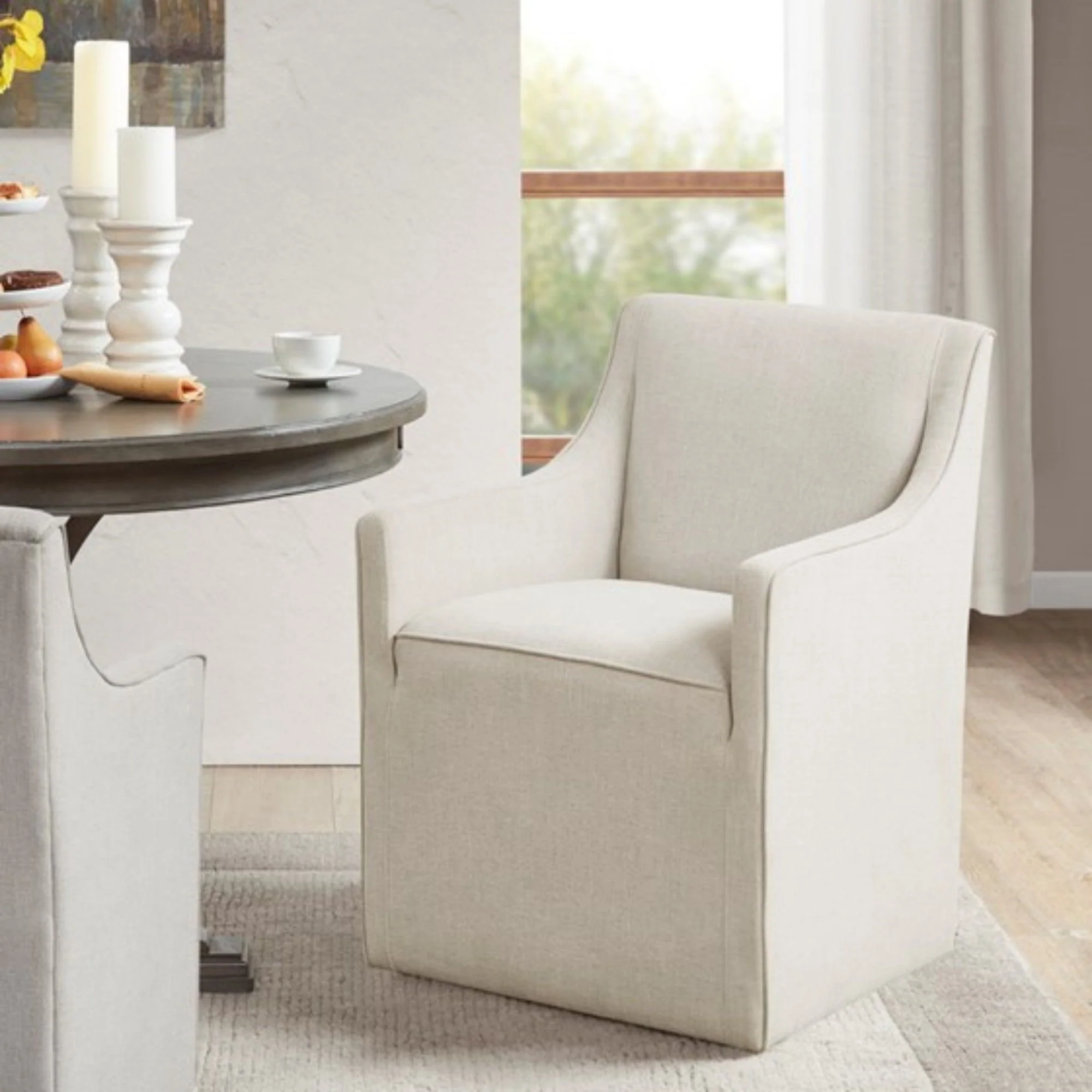 Traditional Skirted Dining Arm Chair - Image 14