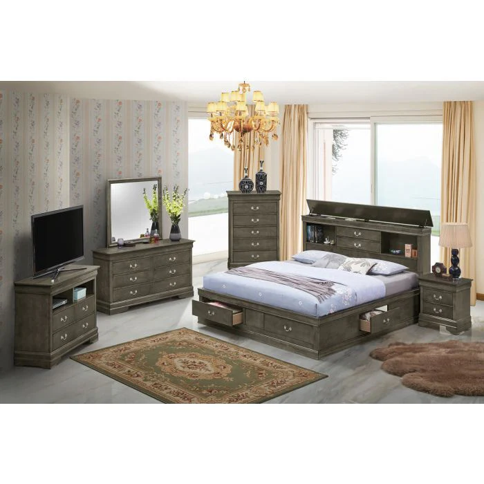 Traditional Style Bookcase Storage Bed - Image 32