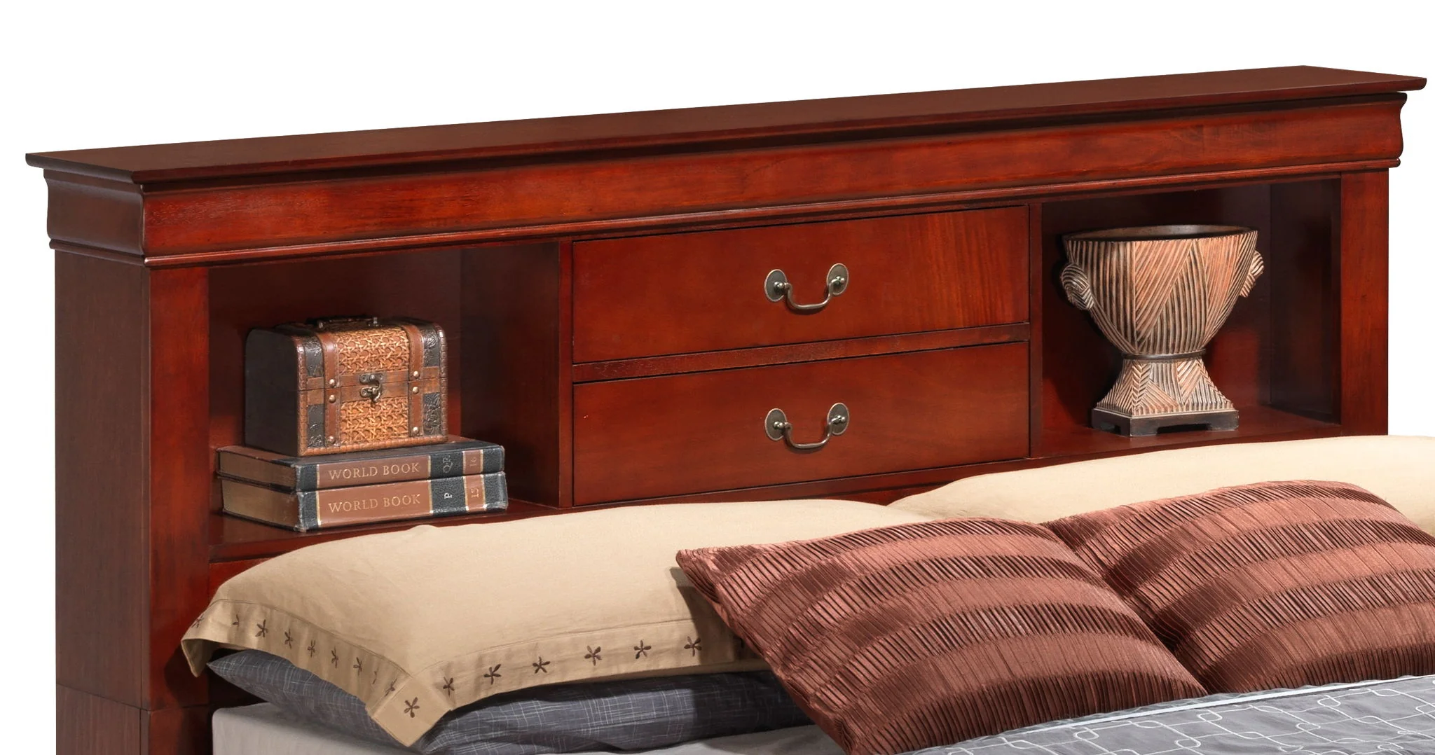 Traditional Style Bookcase Storage Bed - Image 50