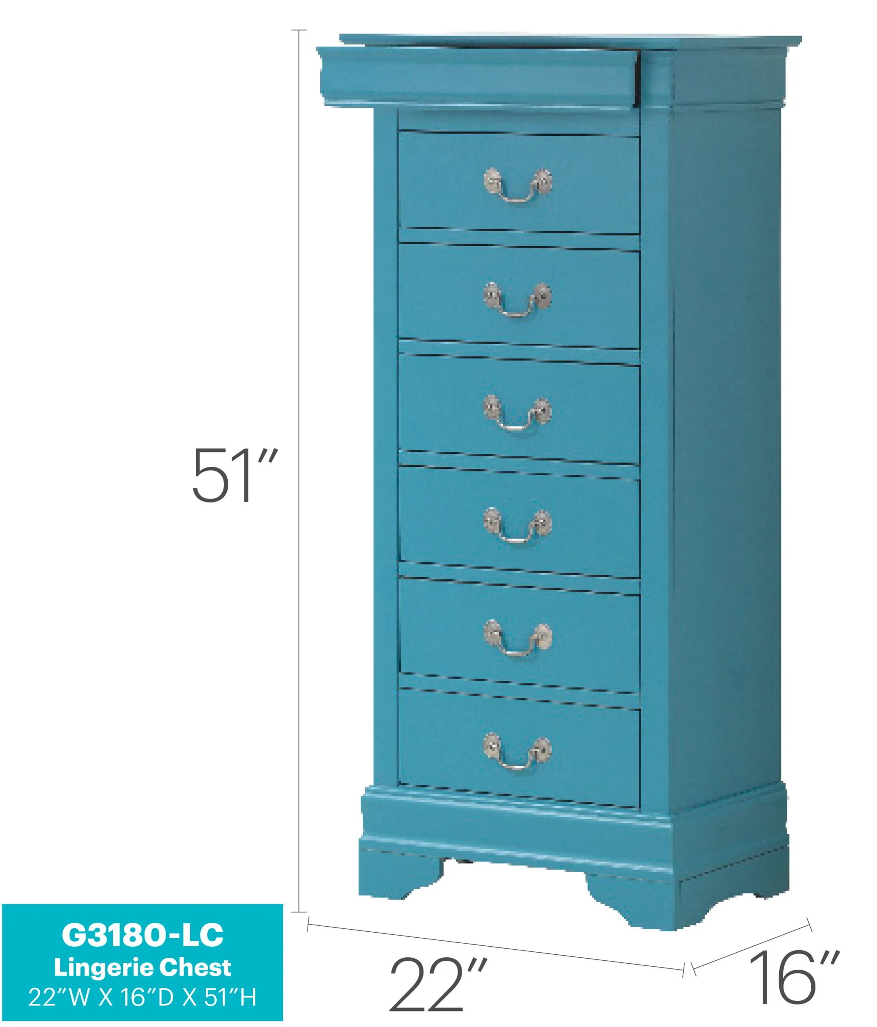 Traditional Style Lingerie Storage Chest - Image 5
