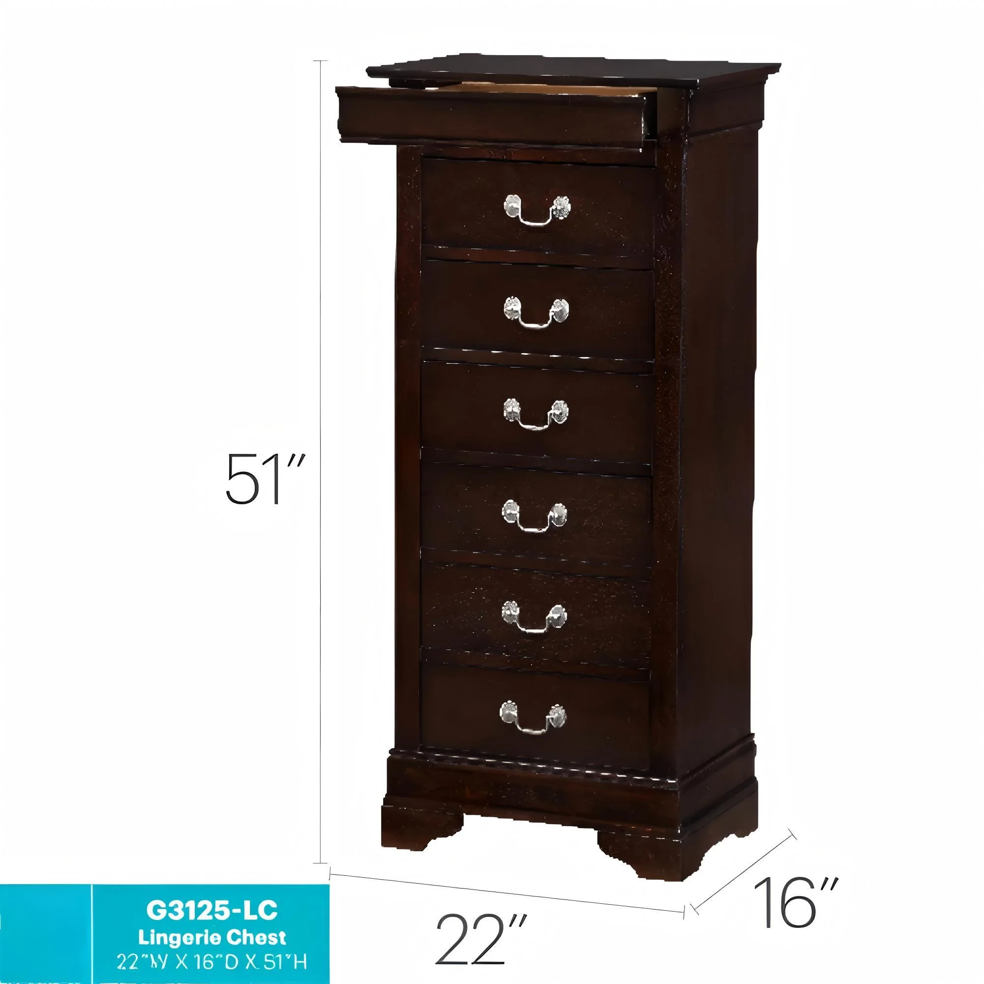 Traditional Style Lingerie Storage Chest Timeless - Image 11