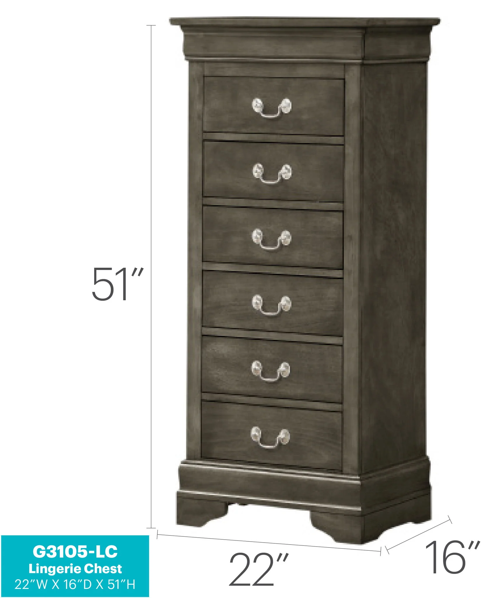 Traditional Style Lingerie Storage Chest Timeless - Image 12