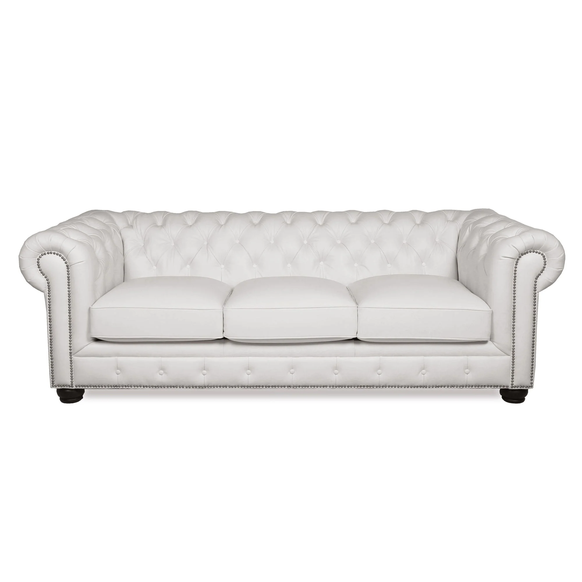 Traditional Tufted Chesterfield Nailhead Sofa - Image 2