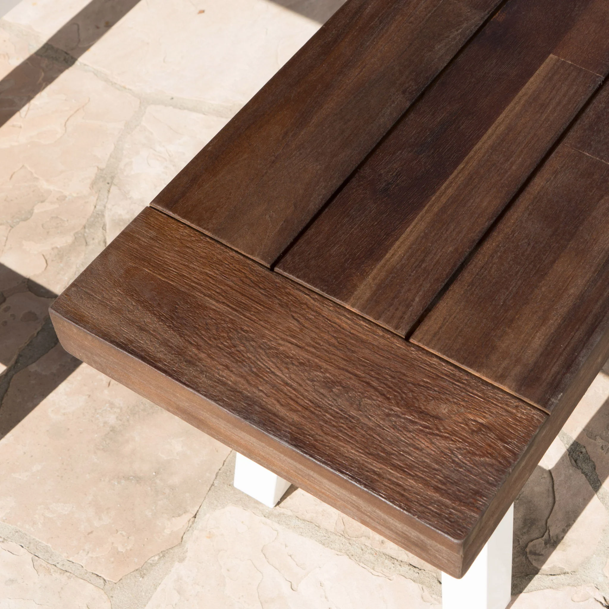 Tranquilizer - Outdoor Acacia Wood Bench With Slat Panel Design - Image 21