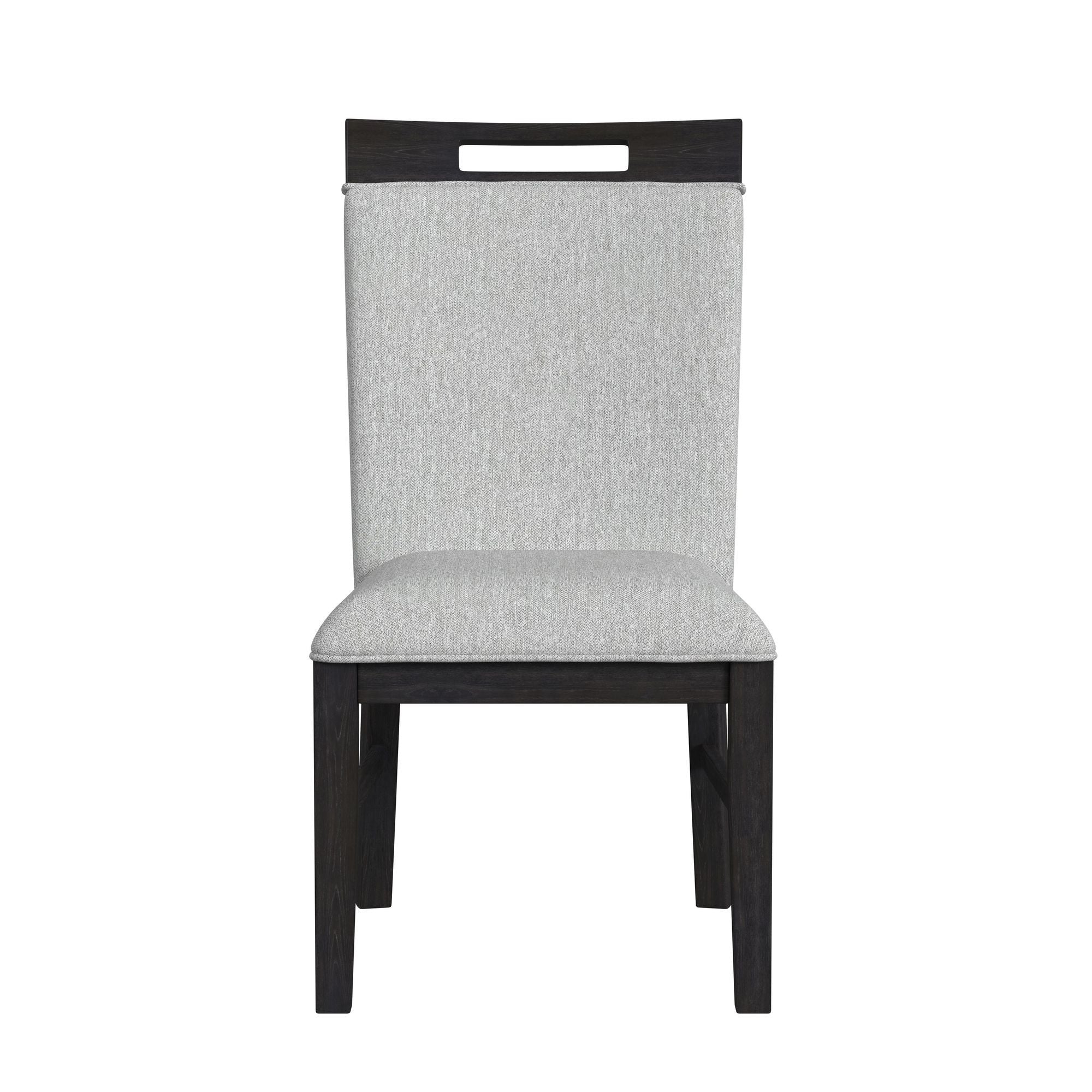 Transcend - Dining Side Chair With Fabric (Set of 2) - Charcoal And Light Gray - Image 9