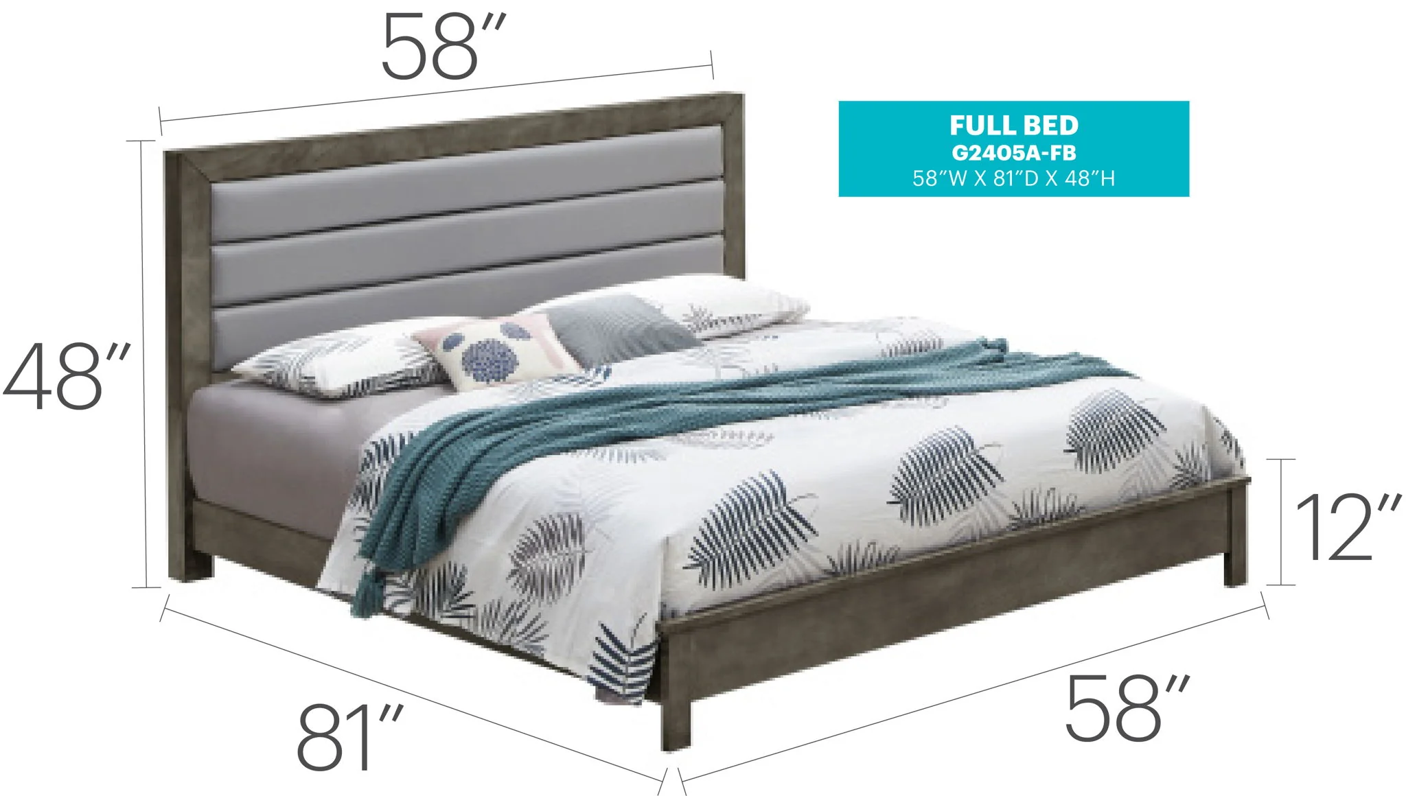 Transitional Modern Design Bed - Image 12