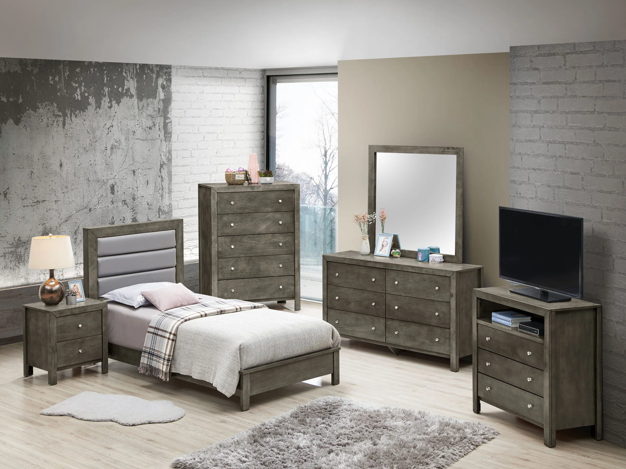 Transitional Modern Design Bed - Image 13