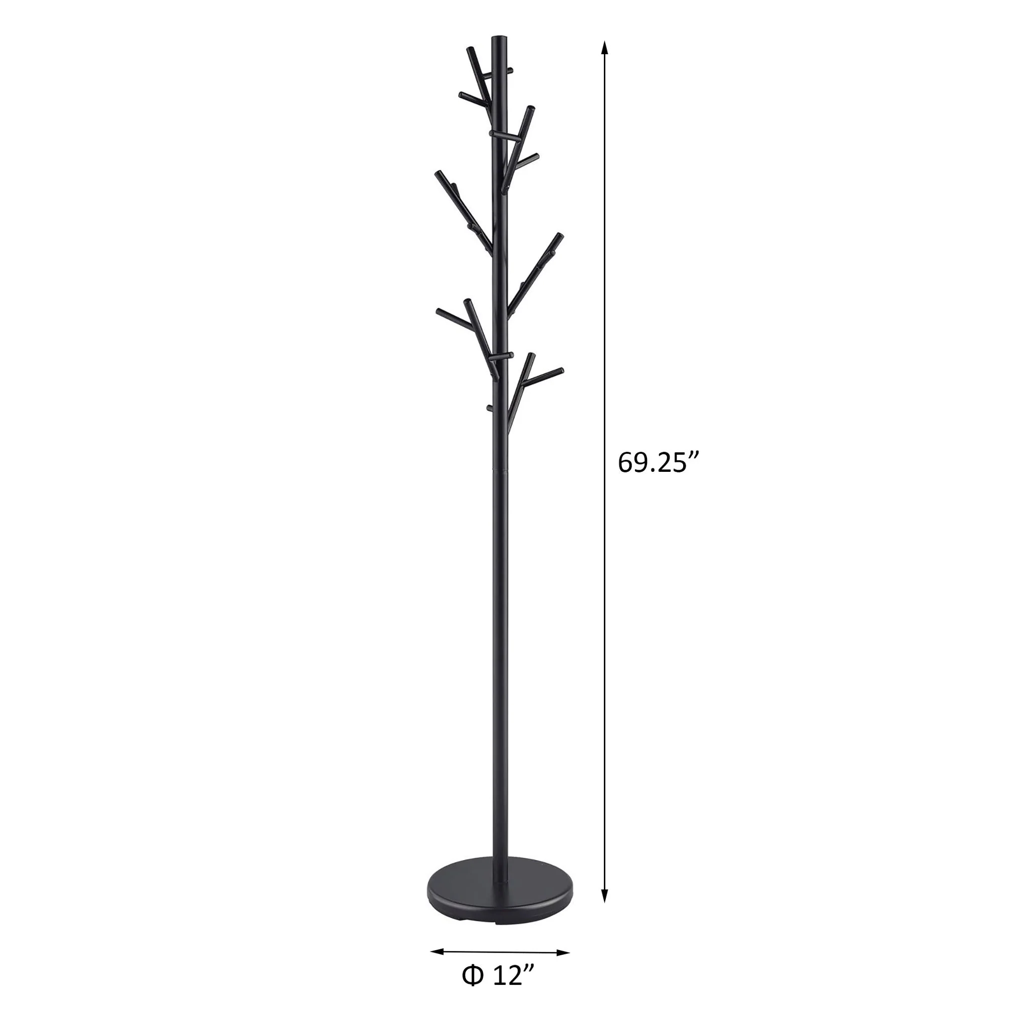 Tree Branch Coat Rack With 18 Hooks - Black - Image 3