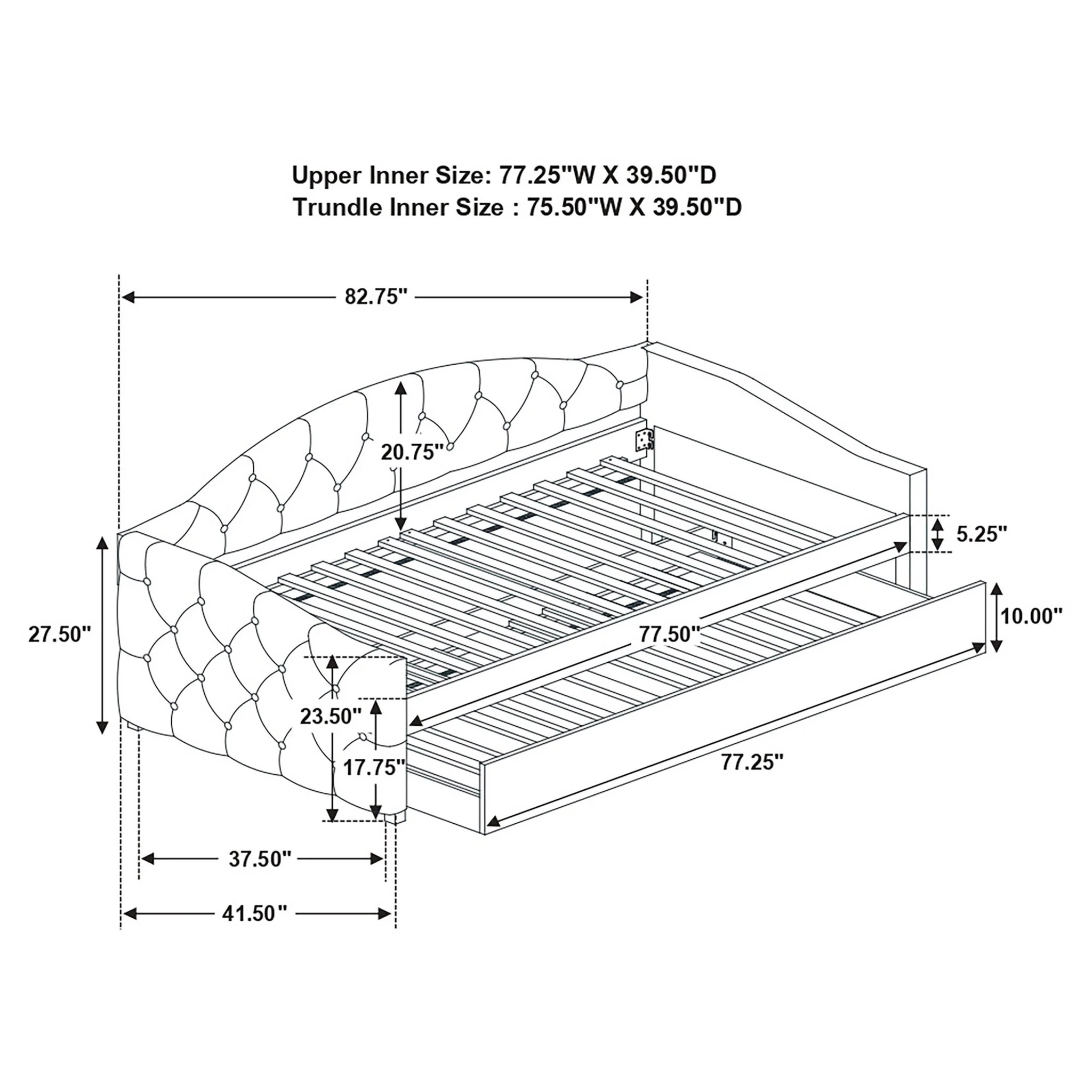 Tremont - Twin Daybed With Trundle - Gray - Image 9