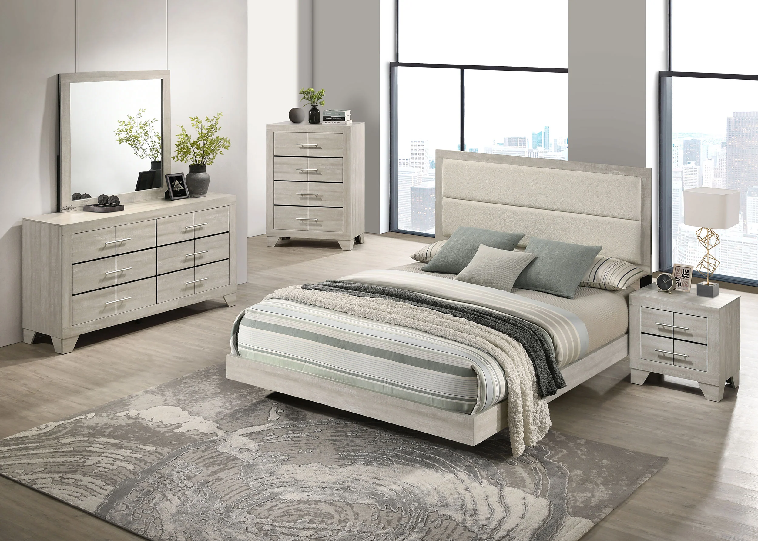 Trenton 54-inch Full Panel Bed in Rustic Cream - Image 12