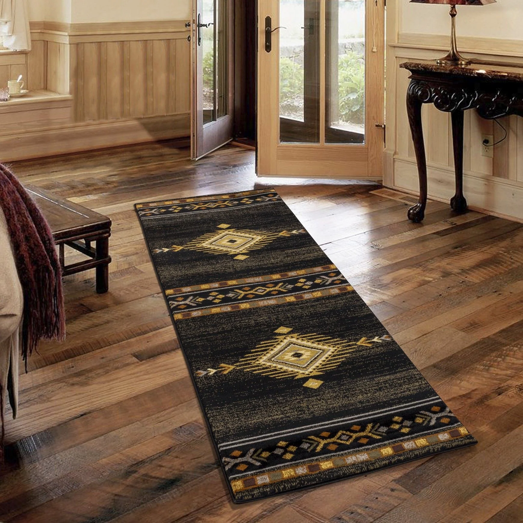 Tribes - 7'10" X 10'3" Southwest Area Rug - Black - Image 4
