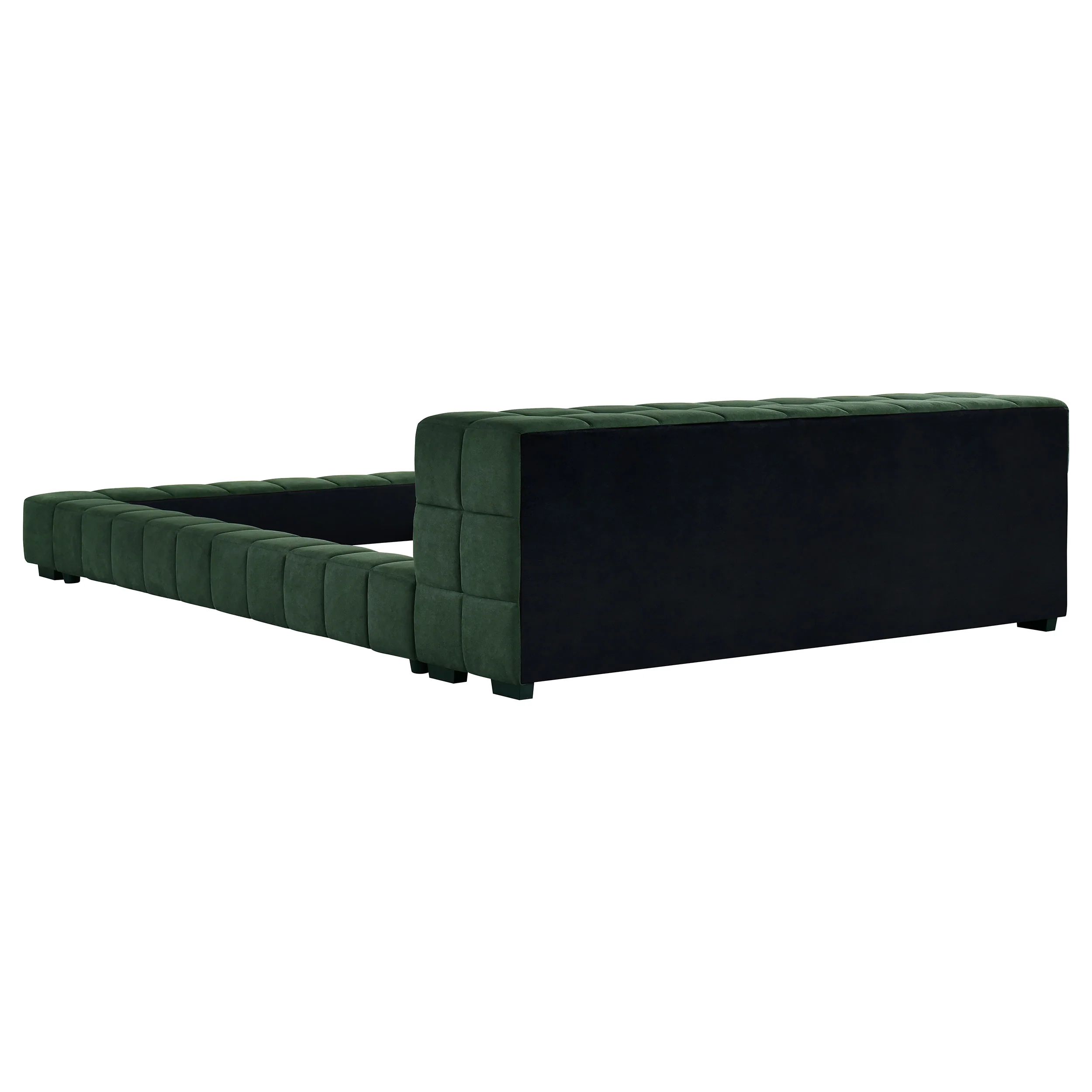 Trinity Upholstered Full Platform Bed in Green - Image 5