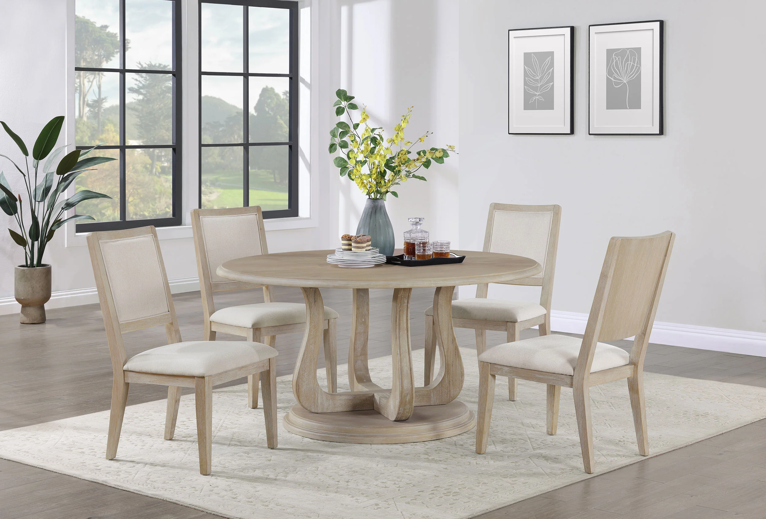 Trofello Cushioned Dining Side Chair - White Washed (Set of 2) - Image 12