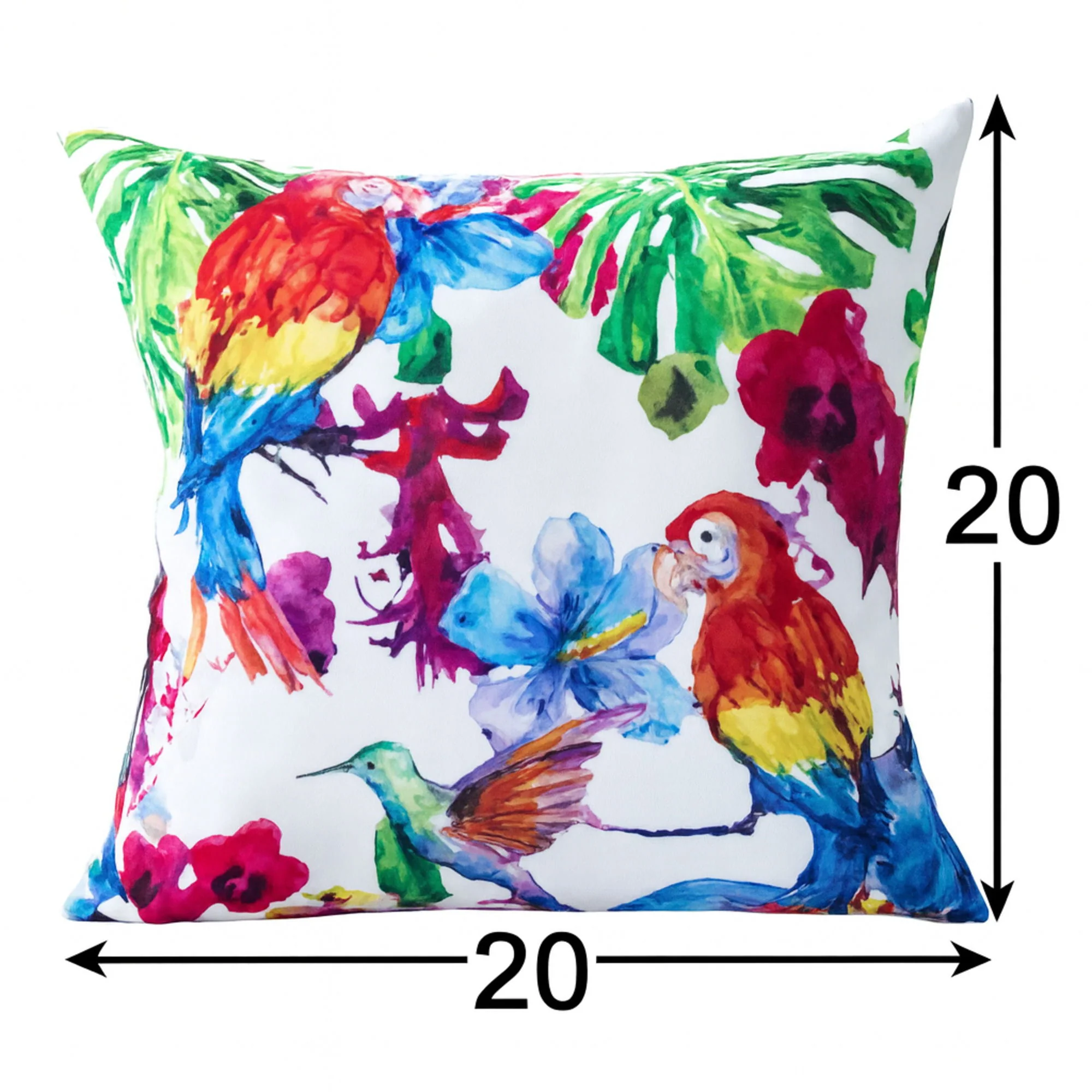 Tropical Parrot Outdoor & Indoor Pillow With Solarium - Multicolor - Image 5