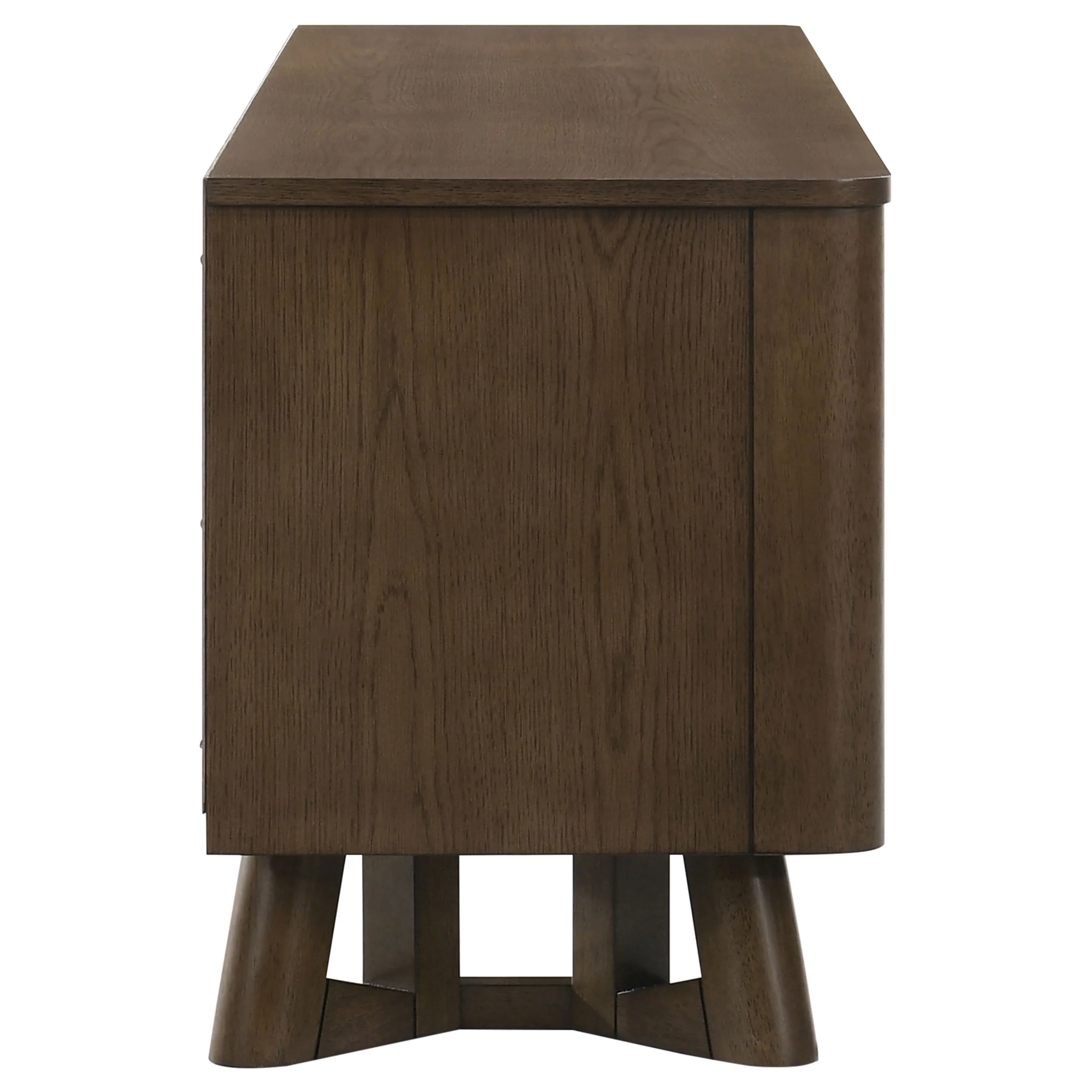 Trotter 71-Inch 4-Door Wood TV Stand, Brown - Image 14