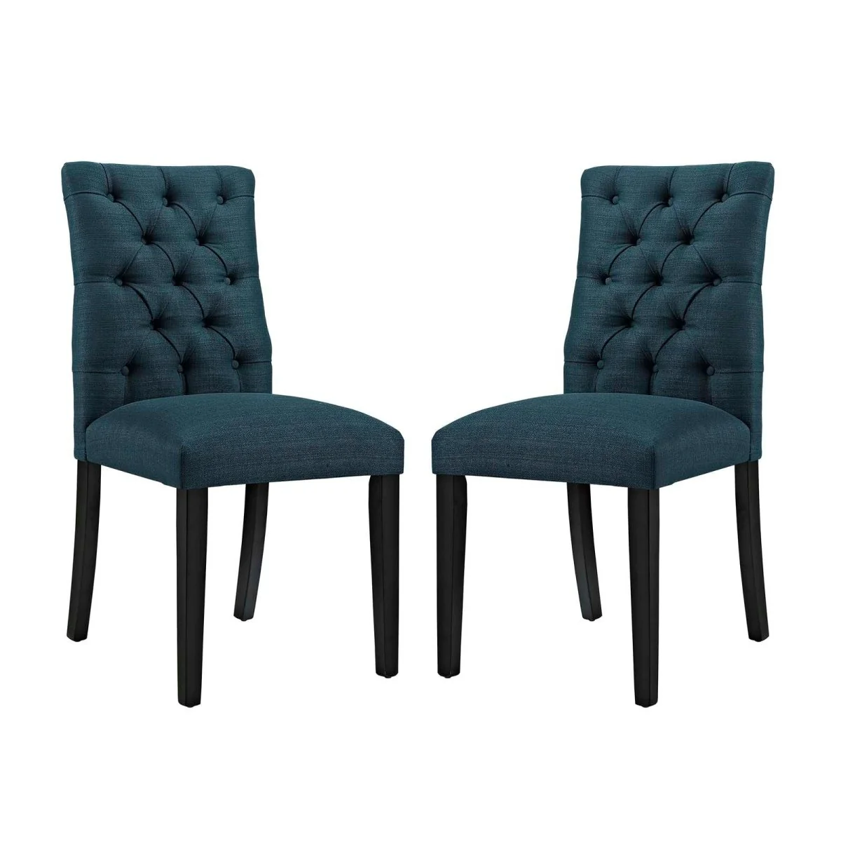 Tufted Button Back Fabric Dining Chair Set of 2 - Image 6