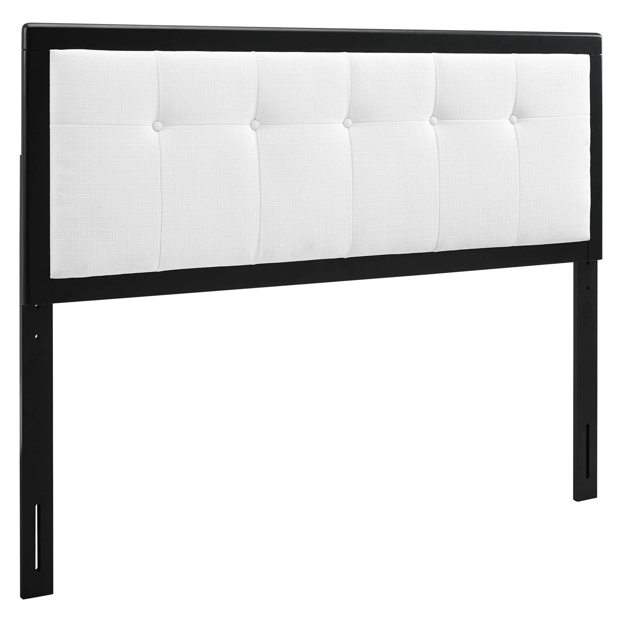 Tufted Fabric and Wood Accent Headboard - Image 8